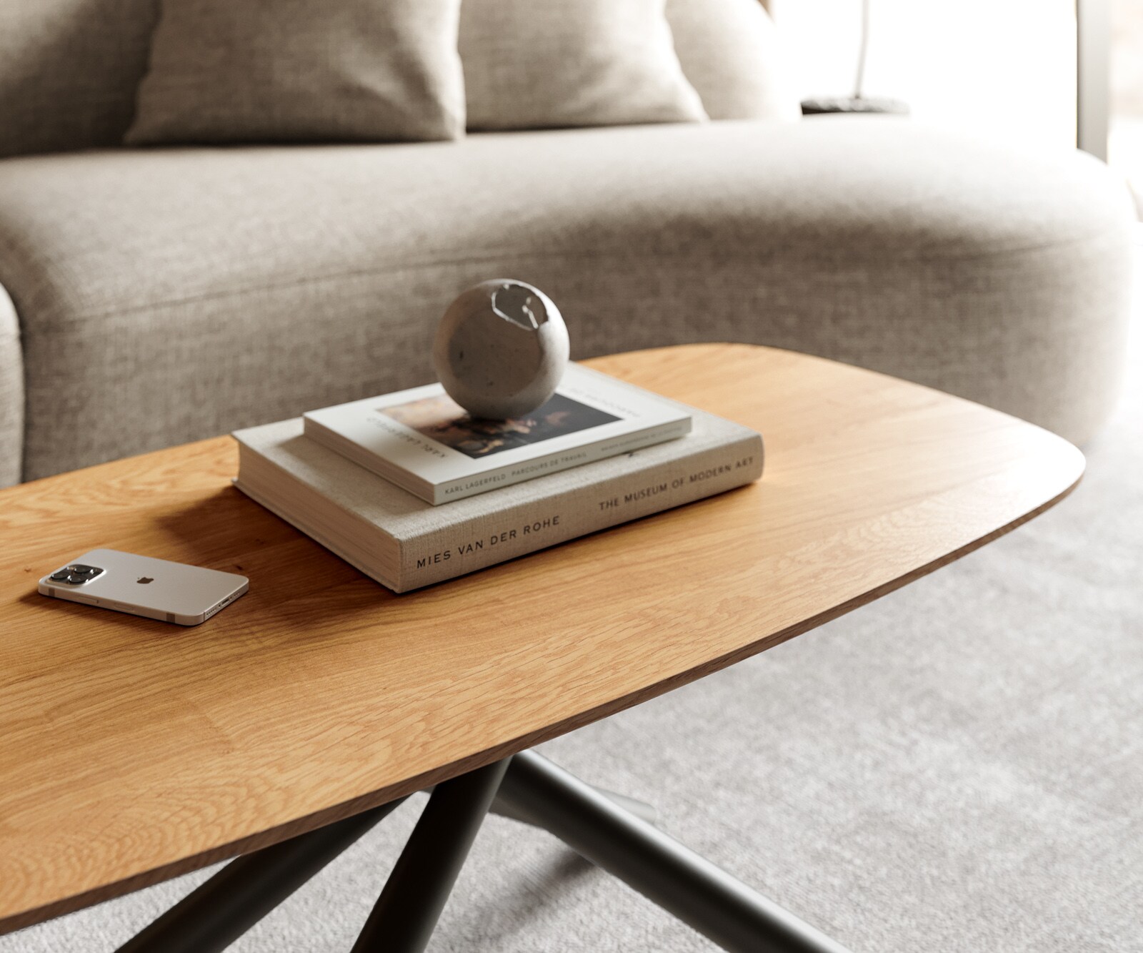 Масичка за кафе Edge Boot 100x50 cm естествен дъб швейцарски ръб Sarity метал черен 4