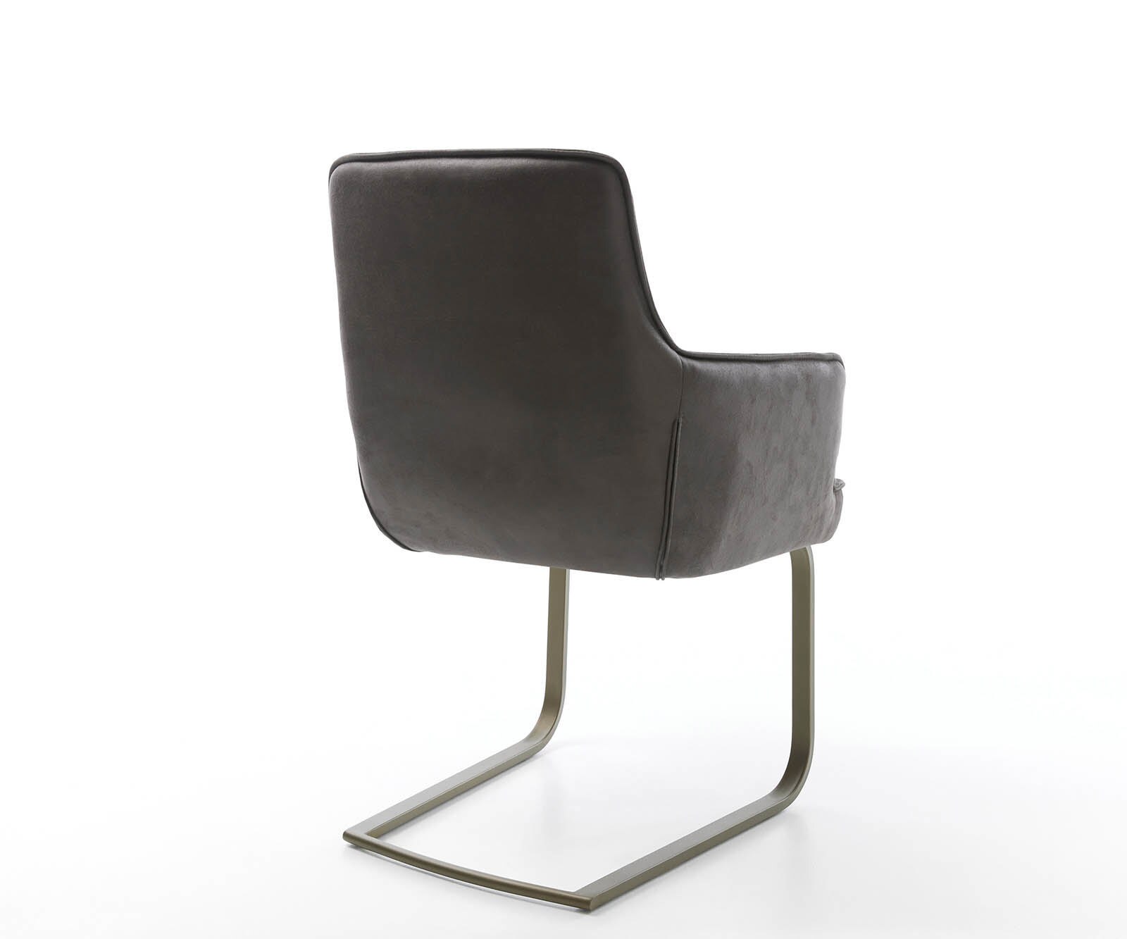 Люлеещ стол с подлакътници Антрацит Винтидж Конзолен крак плосък  Титан Покет пружина Heira-Flex 5