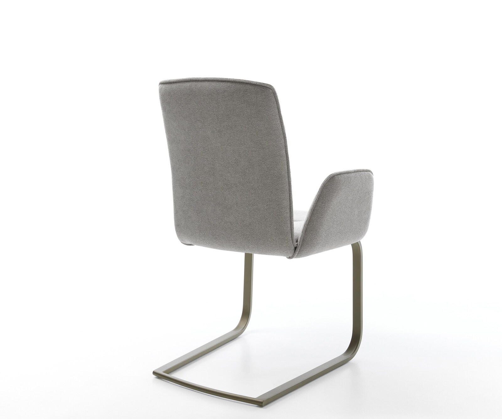 Конзолен стол Vinja-Flex текстурирана тъкан меко сиво конзолен стол плосък ефект покритие титан 5