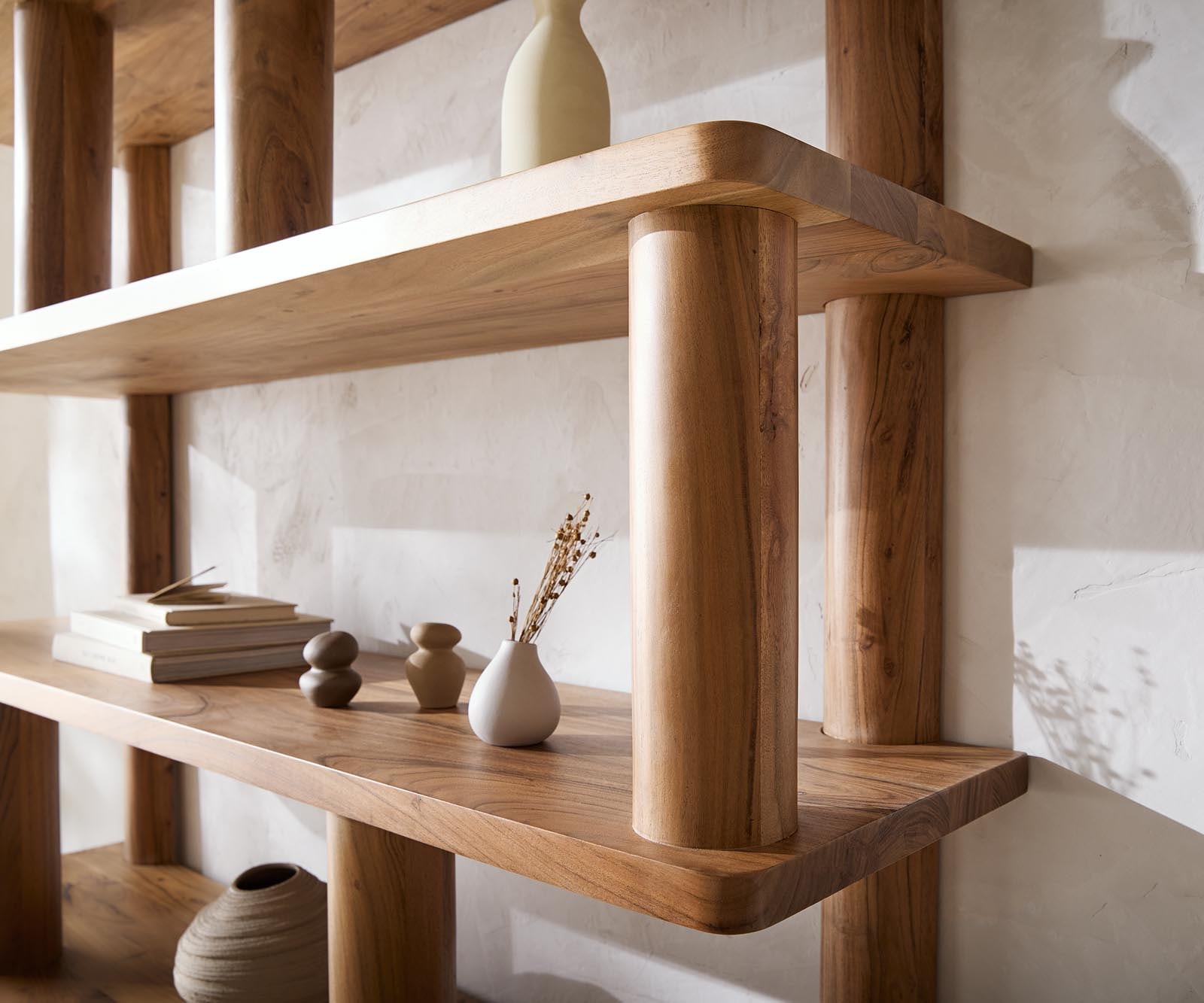 Етажерка Accra 170x190 cm естествена акация 8 отделения 4 Етажерка Accra 170x190 cm естествена акация 8 отделения 4