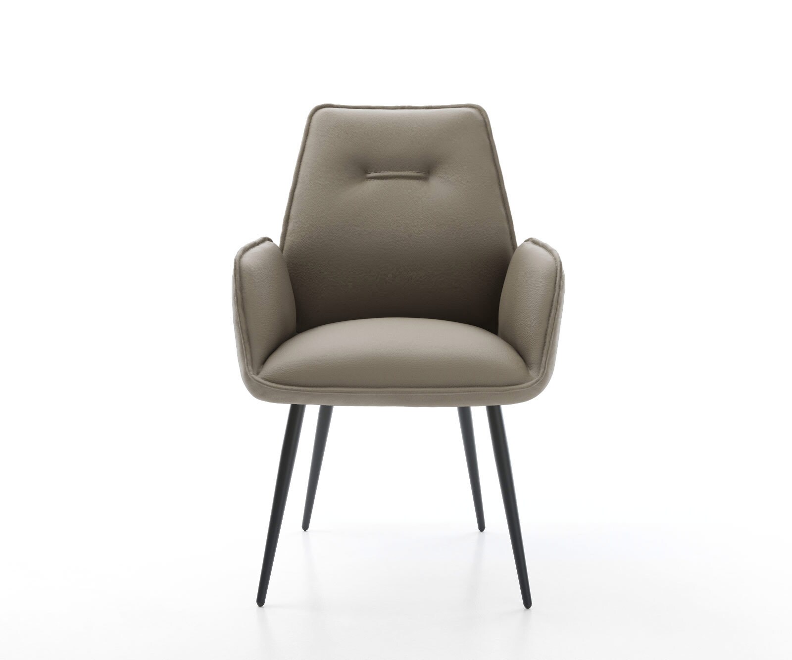 Стол Естествена кожа Кафяв 4-крака Прави Черни Zoa-Flex 2