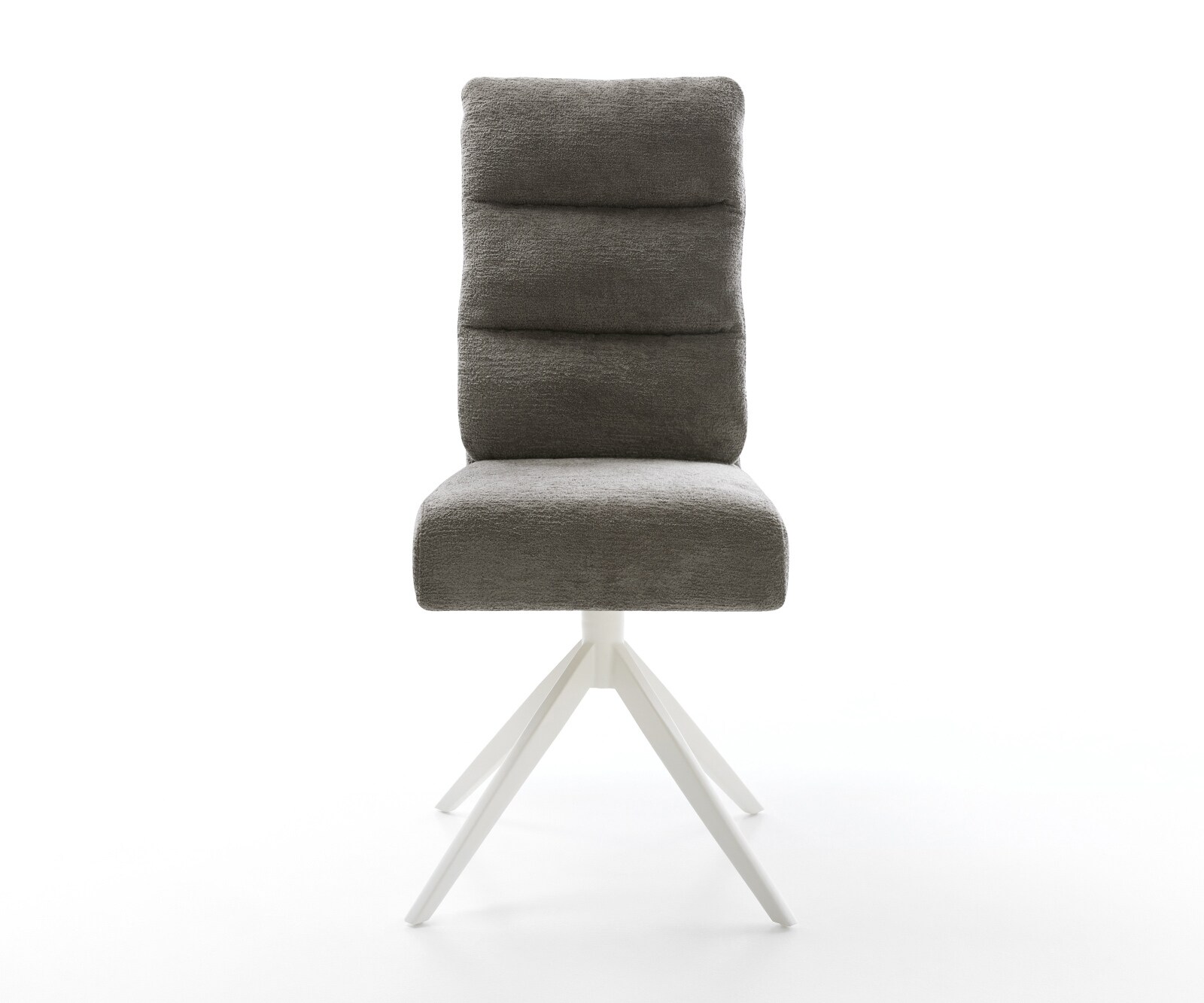 Въртящ се стол Pela-Flex Bouclé Soft Mud Кръстосана рамка широка Бяла 360° въртене Люлееща се функция Ядро от джобни пружини 2