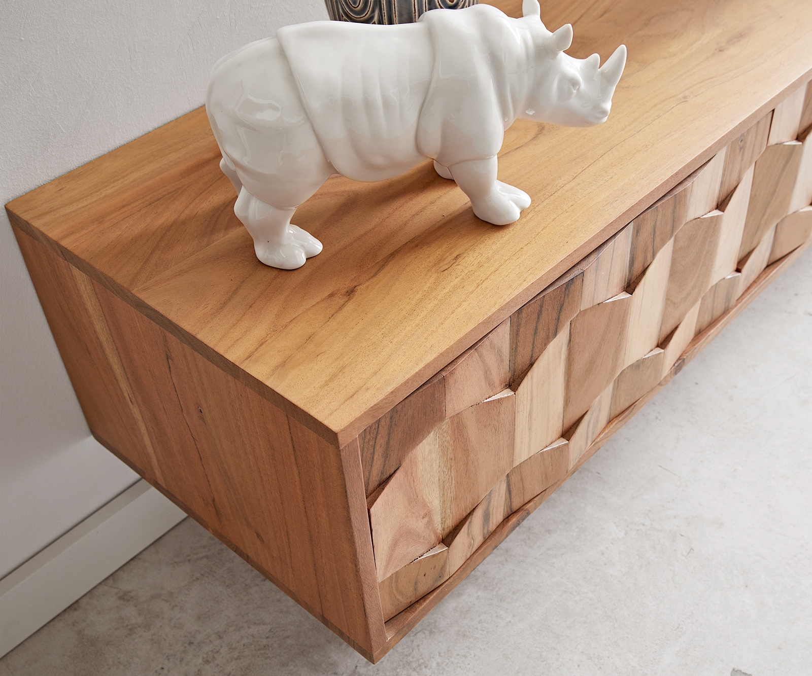 ТВ шкаф 200 cm Акация Натурал 4 Врати висящ Fevo 3 ТВ шкаф 200 cm Акация Натурал 4 Врати висящ Fevo 3