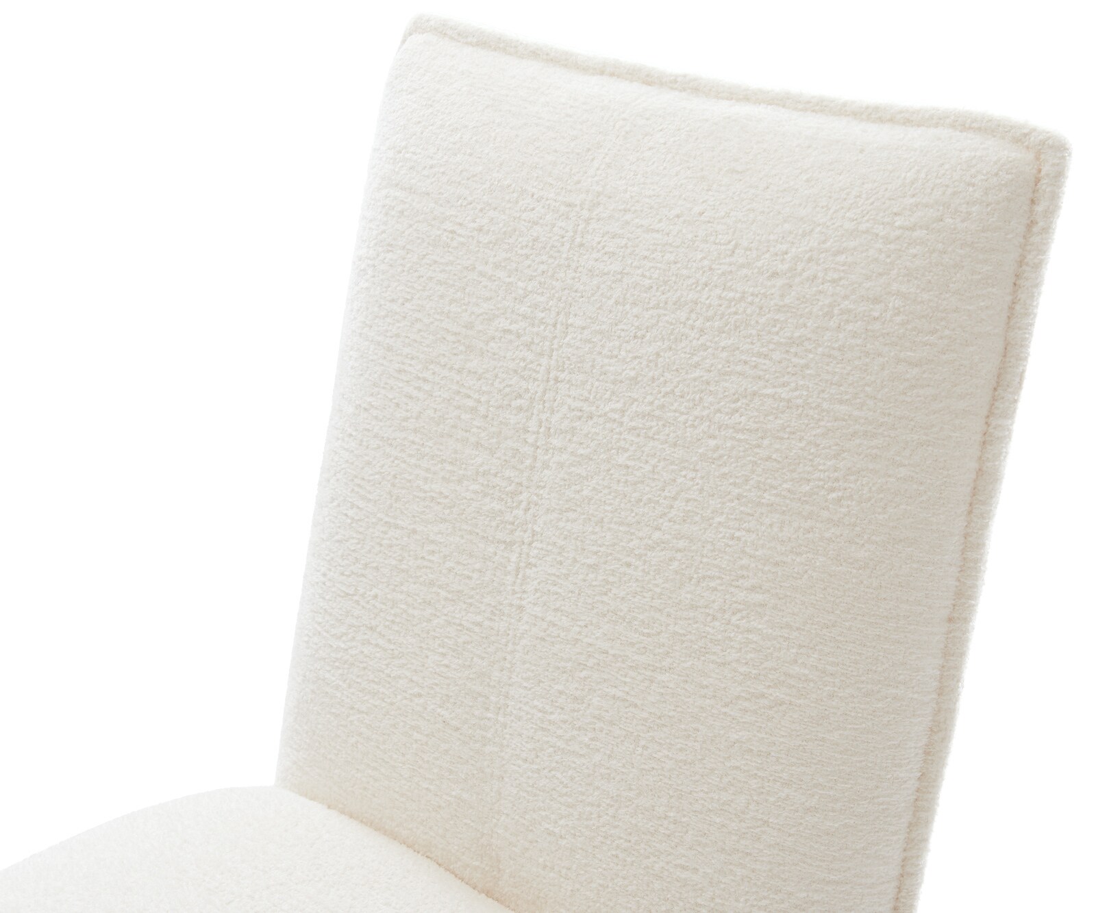 Конзолен стол Lelio-Flex Bouclé Soft Beige Конзолен стол с плоска сърцевина от джобни пружини от неръждаема стомана 3
