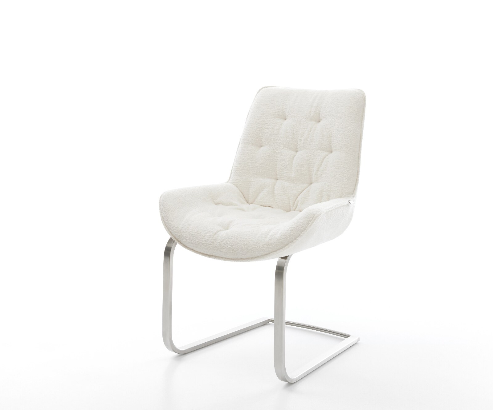 Конзолен стол Taimi-Flex Bouclé Soft Beige Конзолен стол от неръждаема стомана