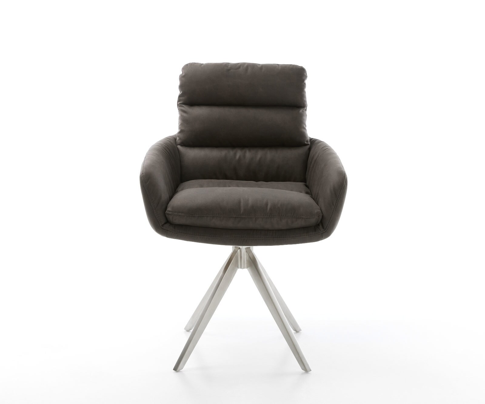 Врътящ се стол с подлакътници Антрацит Винтидж Конус крак  Неръждаема стомана 180° въртящ се Abelia-Flex 1 Врътящ се стол с подлакътници Антрацит Винтидж Конус крак  Неръждаема стомана 180° въртящ се Abelia-Flex 1