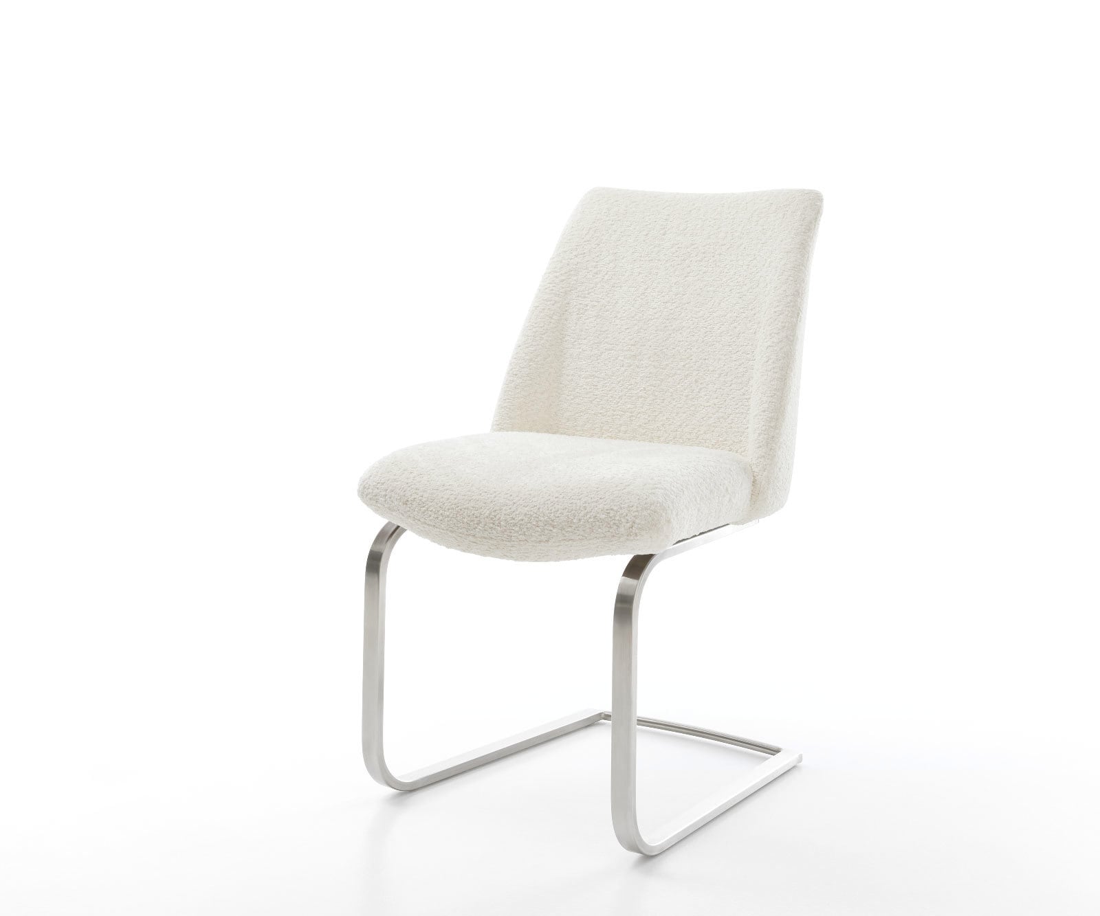 Люлеещ стол Букле Бял Конзолен крак плосък Неръждаема стомана Покет пружина Elso-Flex 1