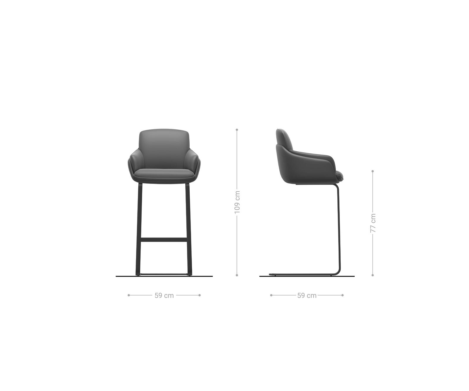 Барстол Luan-Flex материал микс кал конзола плосък метален джоб пружина ядро 6