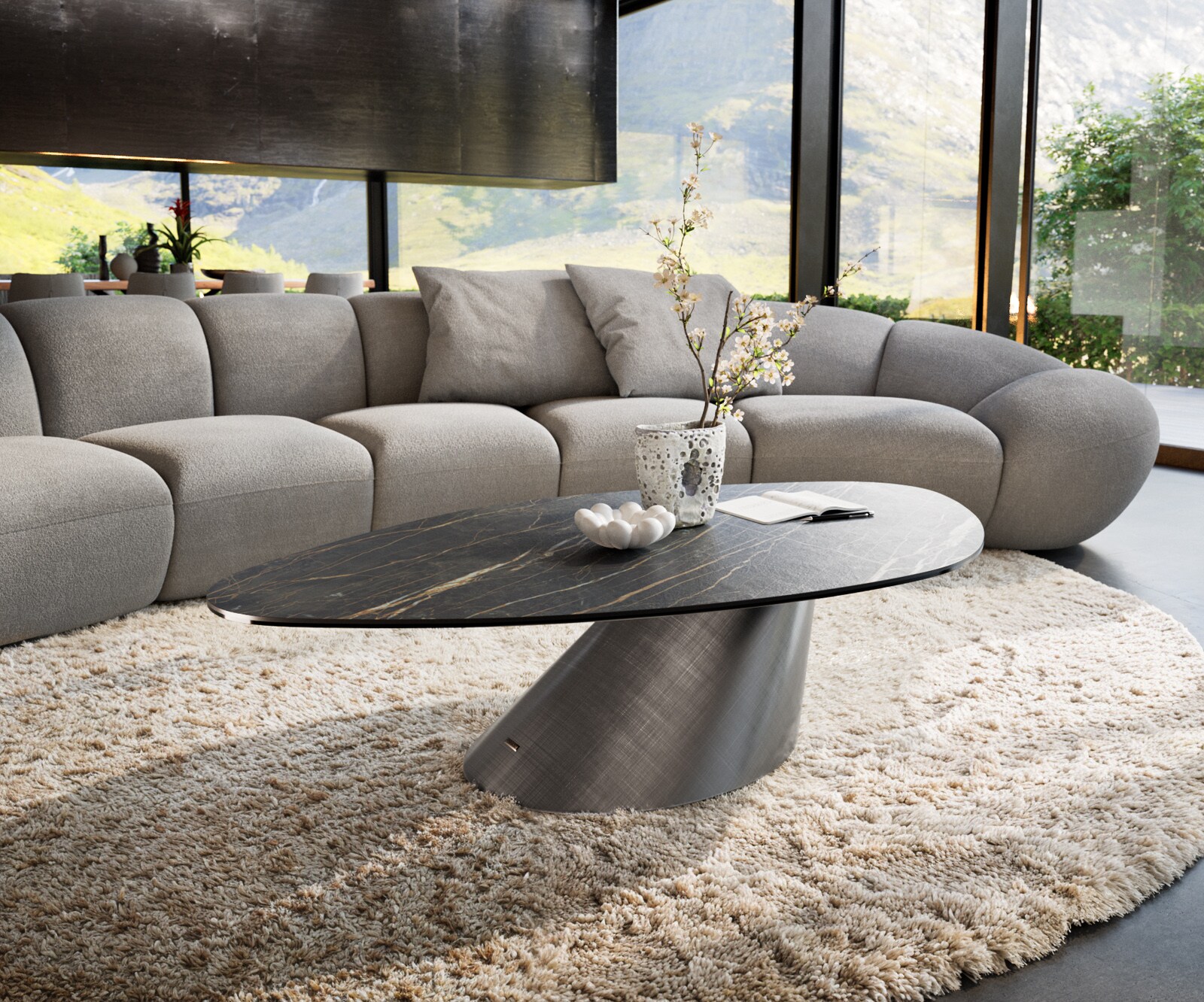 Керамична органична масичка за кафе Edge 5