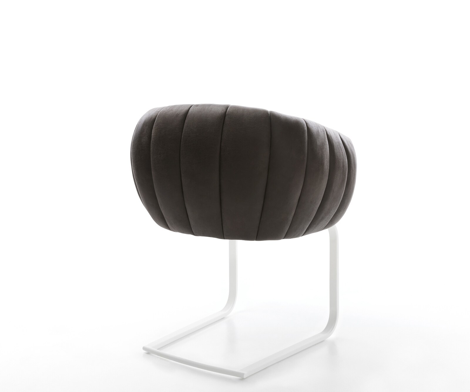 Конзолен стол Jada-Flex, микрофибър антрацит, конзолен стол плоско бяло сърцевина от джобни пружини 4