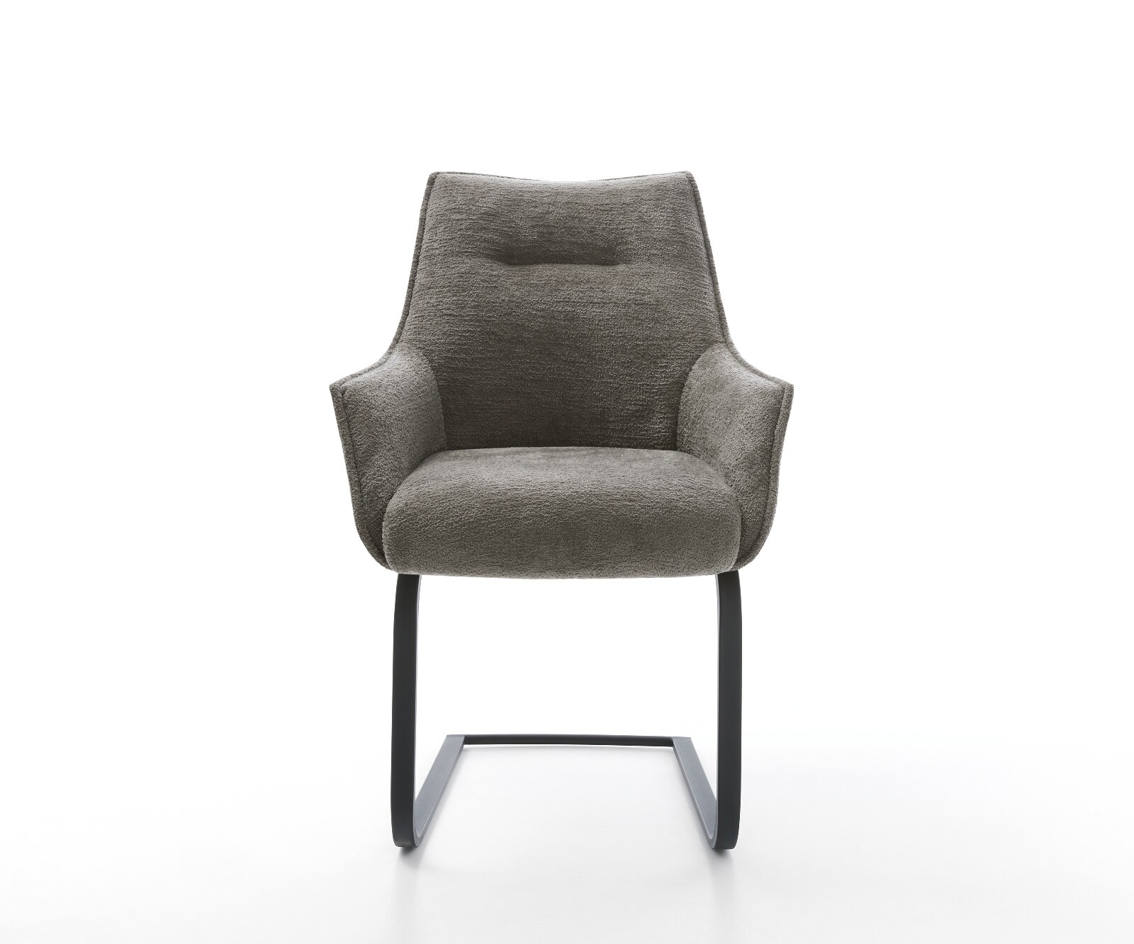 Стол с конзола Alja-Flex с подлакътници Bouclé Soft Mud Стол с конзола, плосък Черен Сърцевина от джобни пружини 2