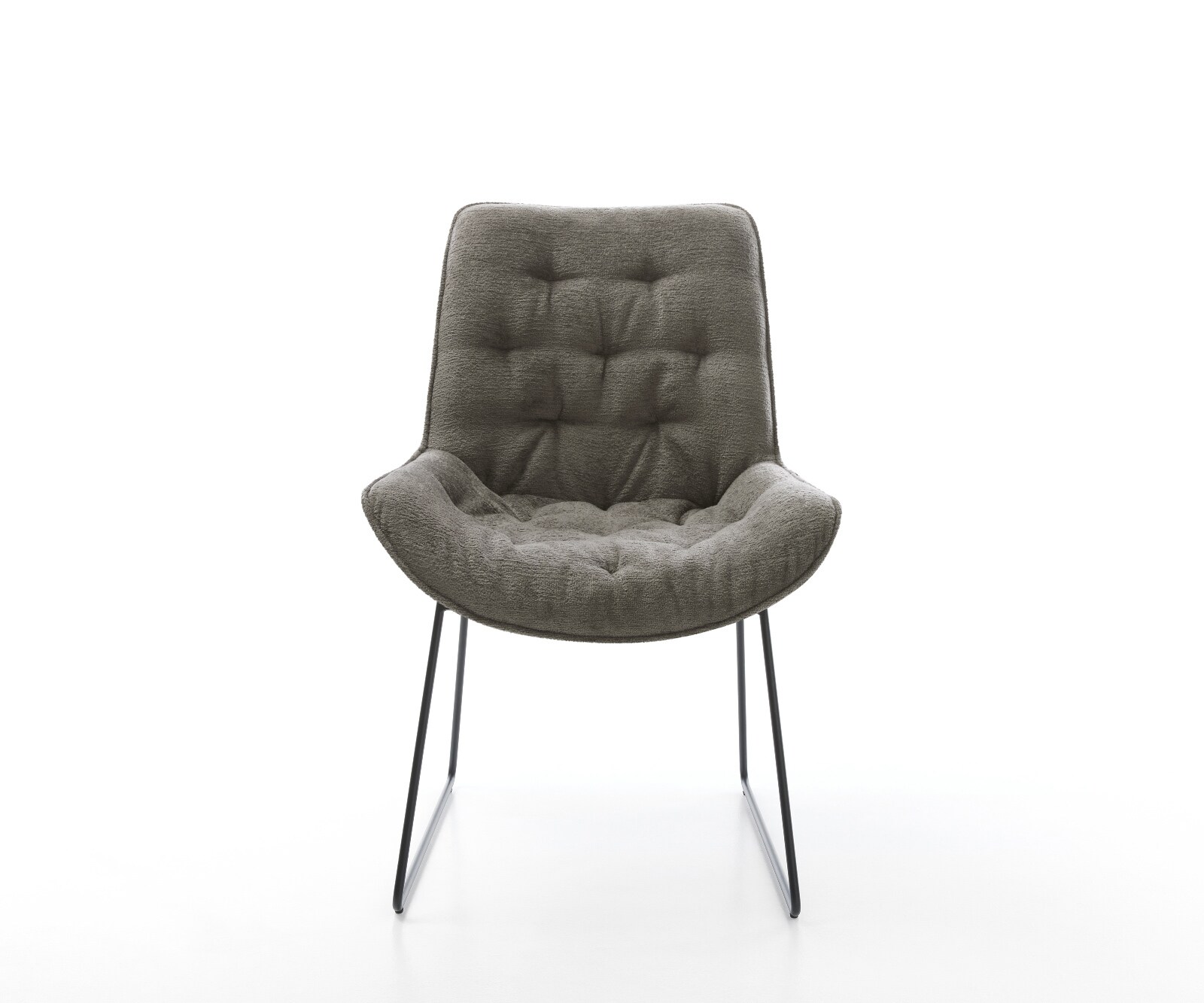 Трапезен стол Taimi-Flex Bouclé Soft Mud Основа за шейни черна 1