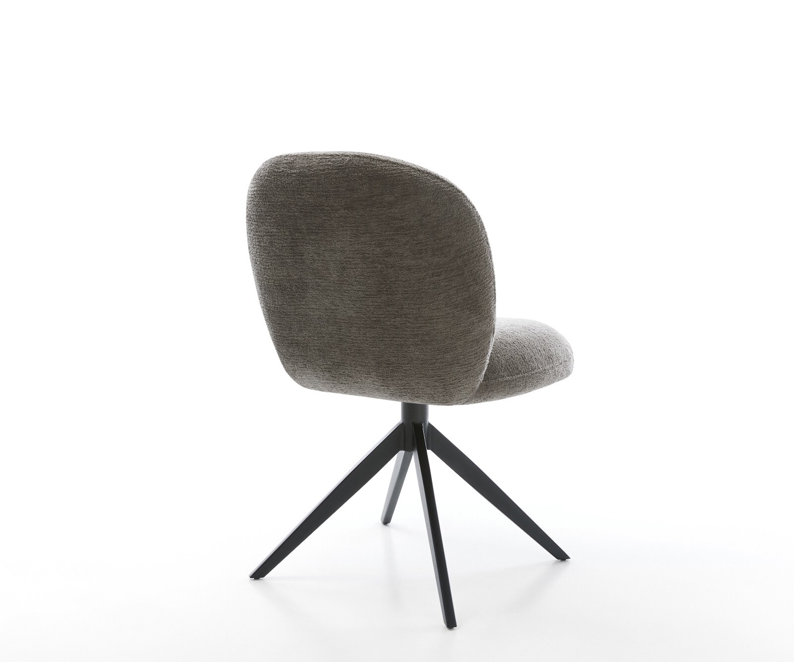 Въртящ се стол Nube-Flex Bouclé Soft Mud Кръстосана рамка широка Черно 360° въртене Люлееща се функция Ядро от джобни пружини 5