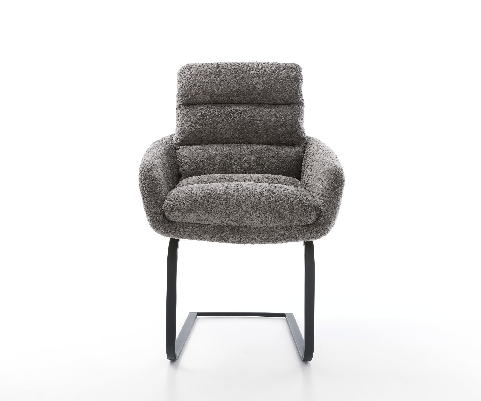 Люлеещ стол с подлакътници Букле Сив Конзолен крак плосък Черен Abelia-Flex 1 Люлеещ стол с подлакътници Букле Сив Конзолен крак плосък Черен Abelia-Flex 1