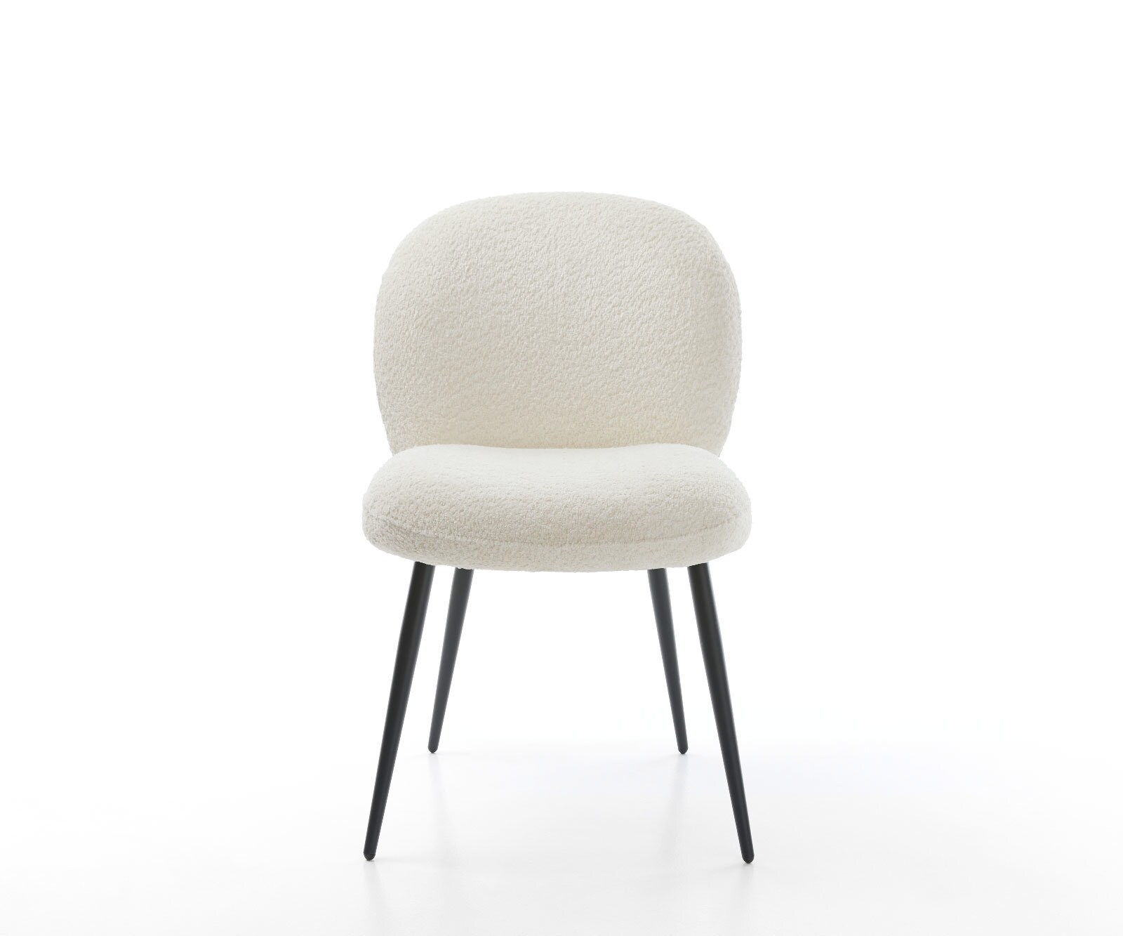 Трапезен стол Букле Бял 4 крака конични Черен Покет пружина Nube-Flex 1 Трапезен стол Букле Бял 4 крака конични Черен Покет пружина Nube-Flex 1