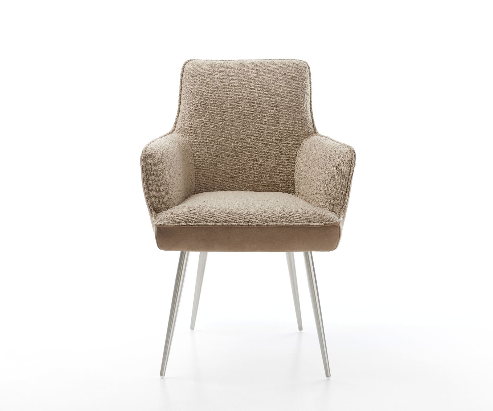 Стол Комбинация Дамаски Сиво-Кафяв 4-крака Прави Неръждаема стомана Покет пружина Heira-Flex 1