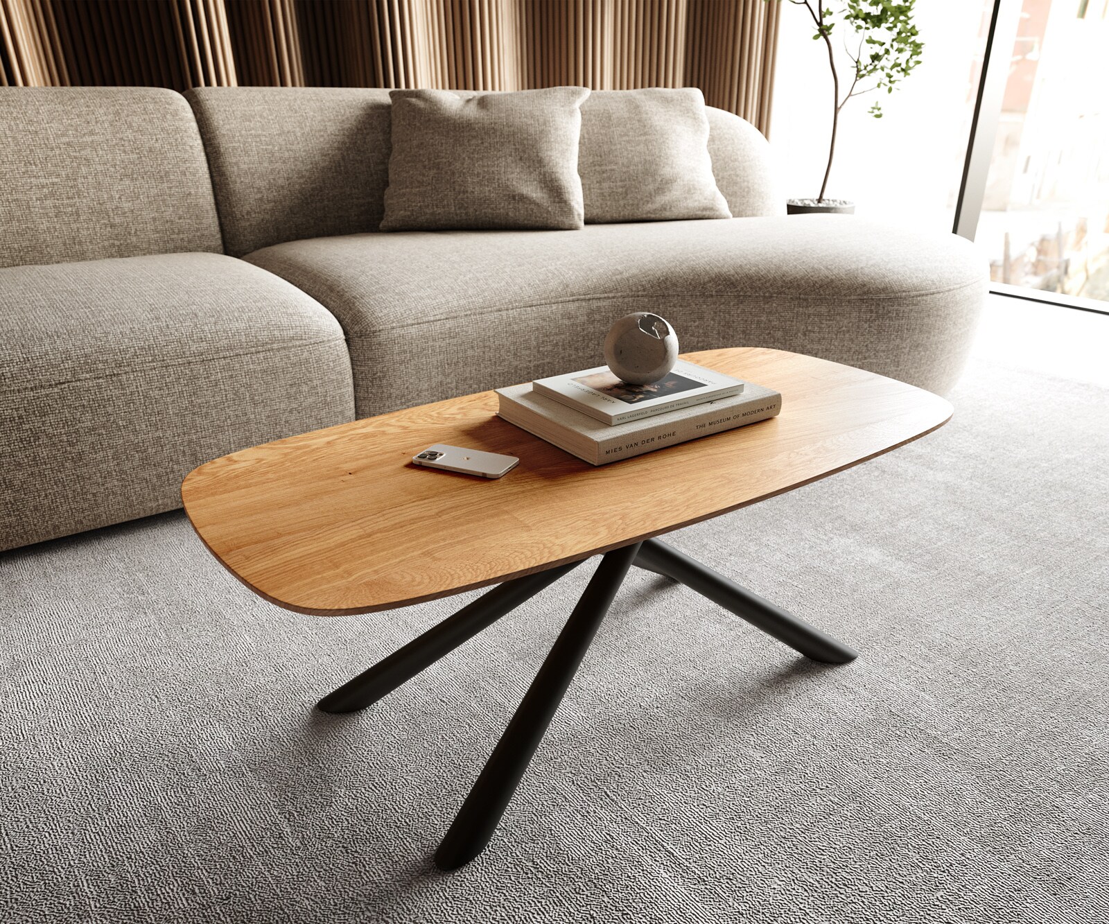 Couchtisch Edge Massivholz Boot