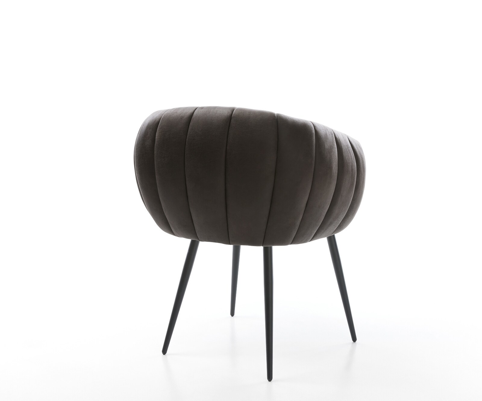 Трапезен стол Jada-Flex, микрофибър антрацит, 4 фута заострена черна сърцевина с джобни пружини 4