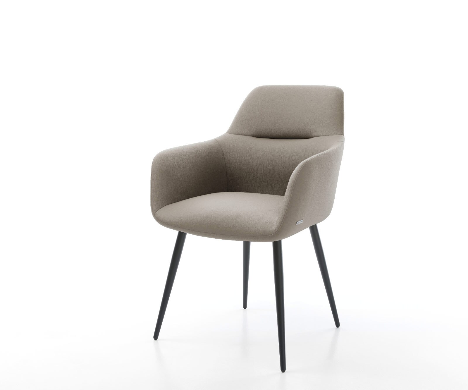 Стол Естествена кожа Кафяв 4-крака Прави Черни Pejo-Flex 1