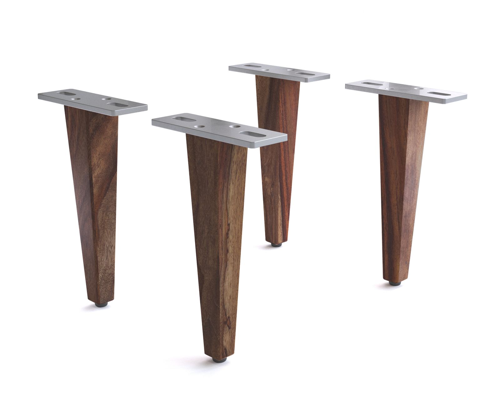 Дървена основа квадрат 20 см Шейшъм тъмен (комплект от 4)