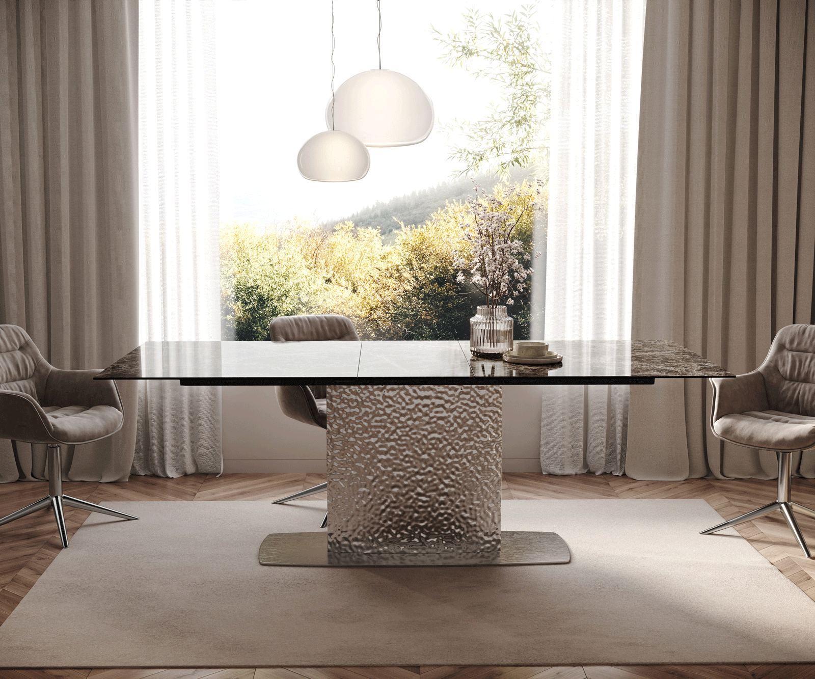 Трапезна маса Edge керамика разтегателна 2