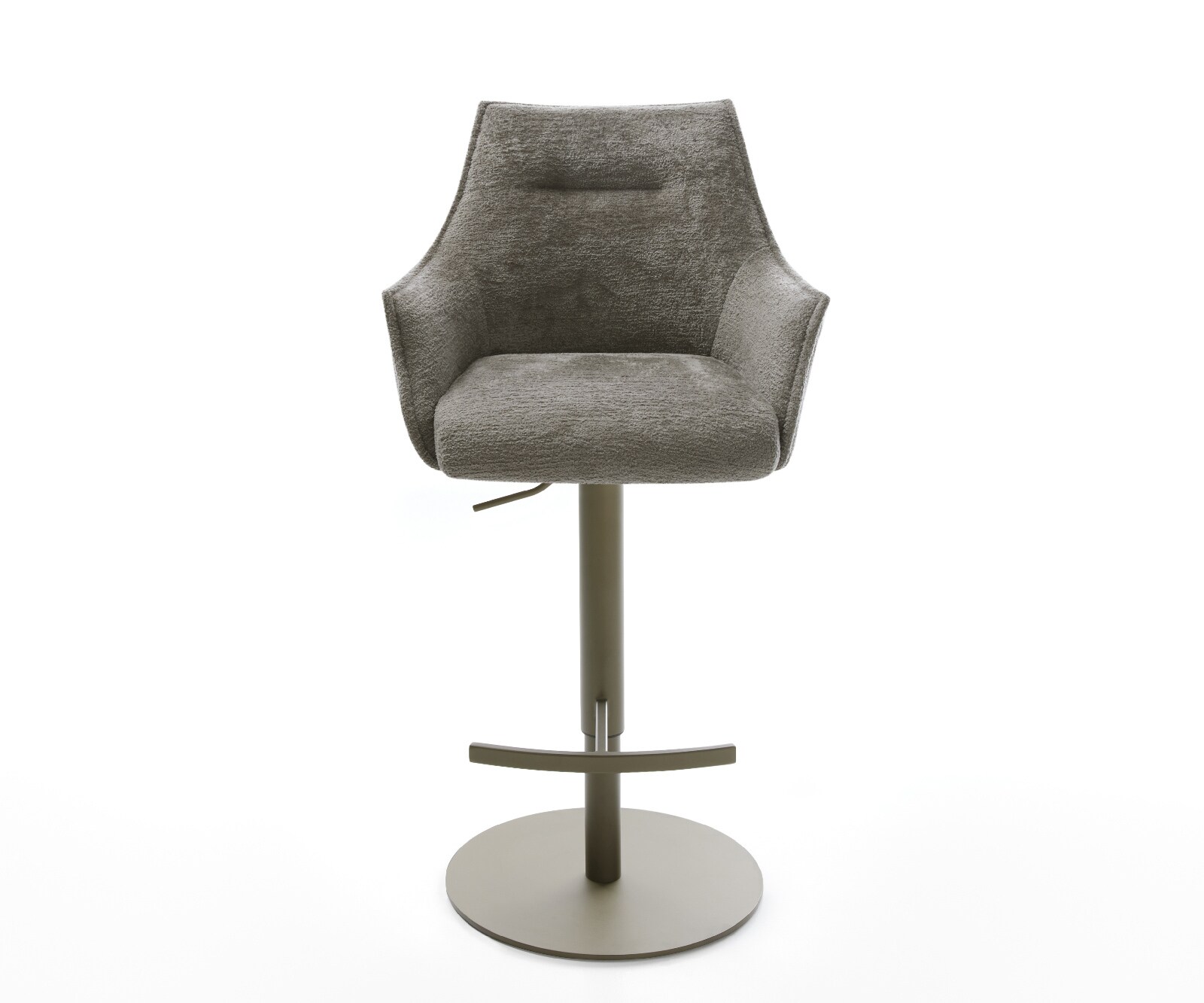 Барстол Alja-Flex, Букле Сиво-кафяво, База за въртене с регулиране на височината Метален титаниев цвят, Ядро от джобни пружини 1