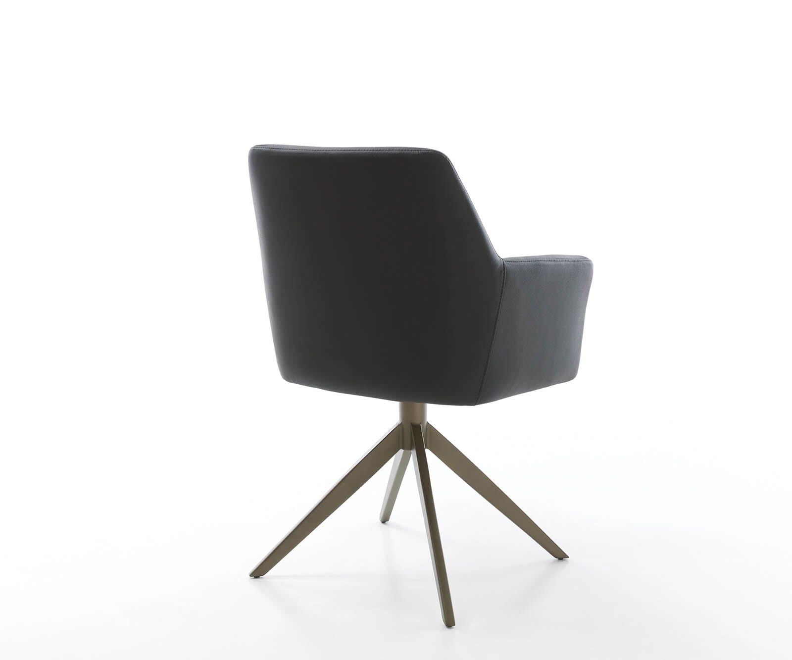 Врътящ се стол с подлакътници Естествена кожа Черен Конус крак плосък  Titan 360° въртящ се Покет пружина Xana-Flex 4 Врътящ се стол с подлакътници Естествена кожа Черен Конус крак плосък  Titan 360° въртящ се Покет пружина Xana-Flex 4