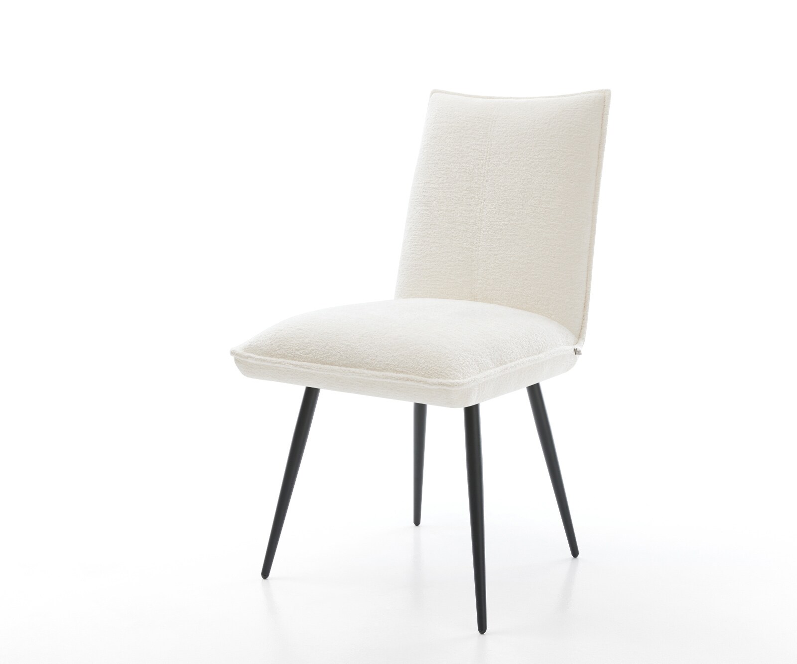 Стол за хранене Lelio-Flex Bouclé Soft Beige 4-крака с конична сърцевина от черни джобни пружини 1