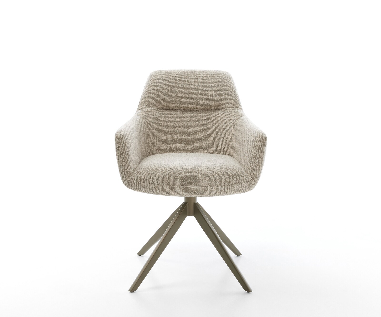Въртящ се стол Pejo-Flex тъкан Soft Beige Кръстосана рамка широка Ефектно покритие Титаниево завъртане на 360° Люлееща се функция Ядро от джобни пружини 2
