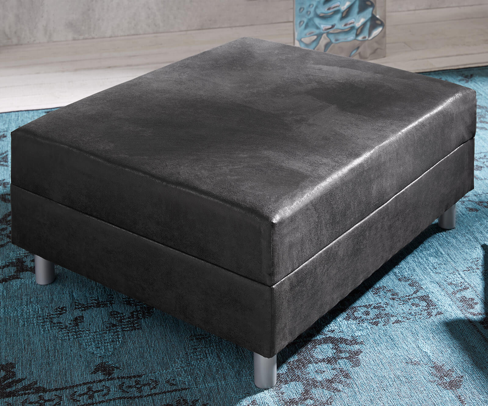 Табуретка Антрацит Визия B98 x T83 Модулен Микровелур Clovis 1