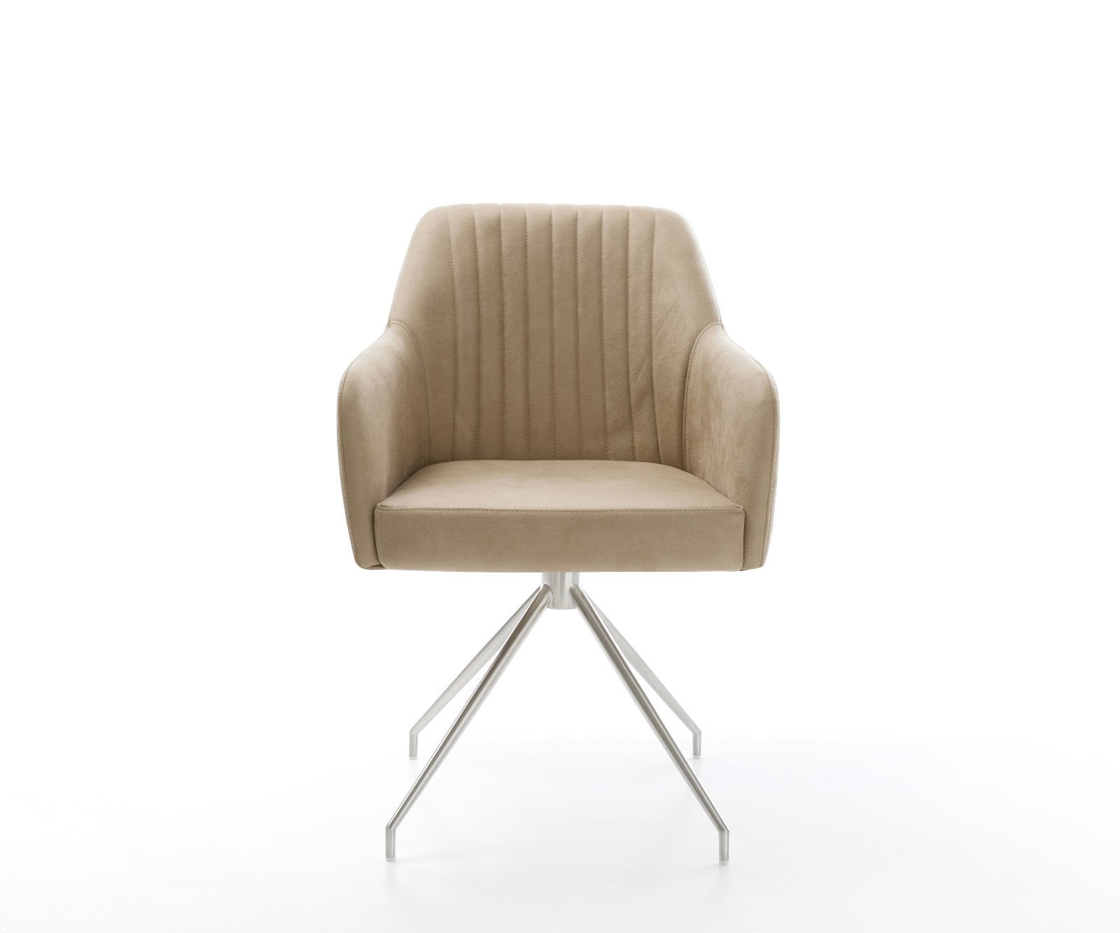 Врътящ се стол Бежов Винтидж Конус крак кръгъл Неръждаема стомана 180° въртящ се Greg-Flex 1 Врътящ се стол Бежов Винтидж Конус крак кръгъл Неръждаема стомана 180° въртящ се Greg-Flex 1