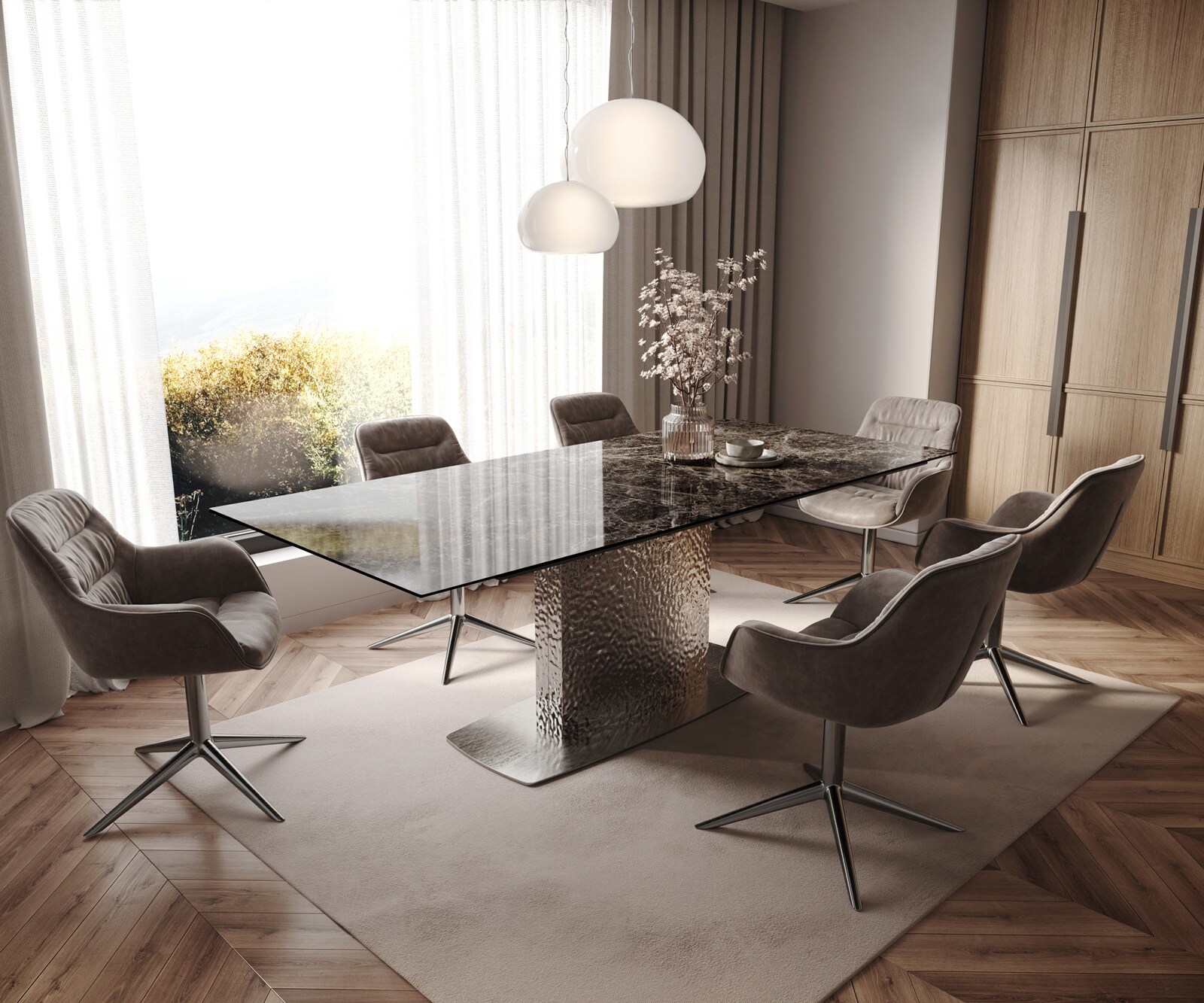 Трапезна маса Edge керамика разтегателна 7