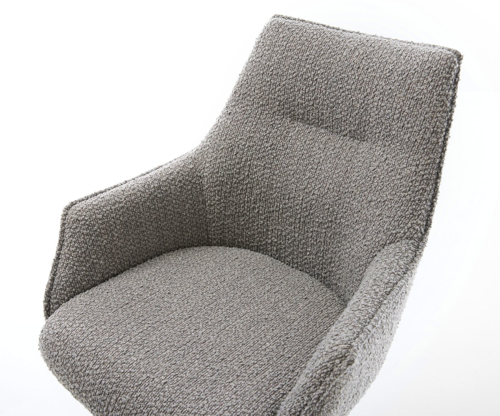 Люлеещ стол с подлакътници Букле Сребристо сив Конзолен крак плосък Черен Покет пружина Alja-Flex 4