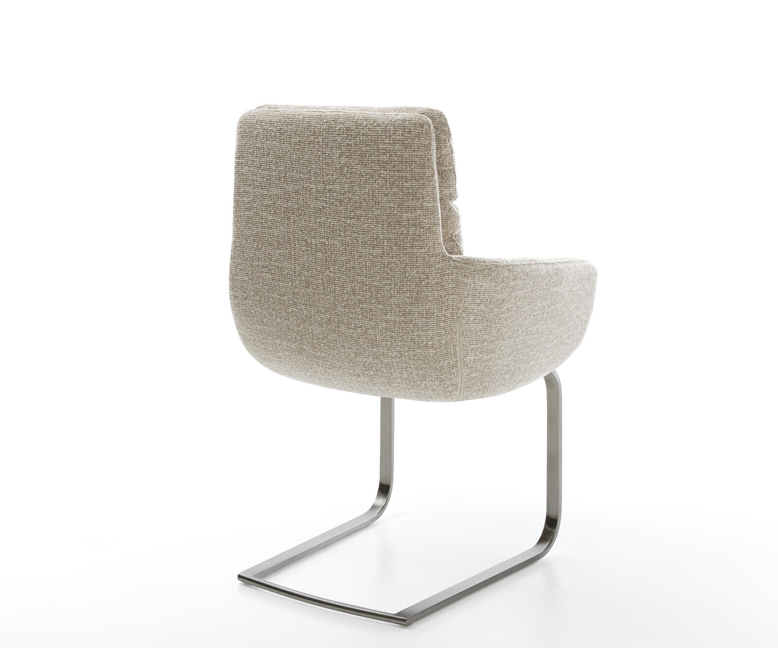 Конзолен стол Abelia-Flex с подлакътници от тъкан мек бежов конзолен стол плосък графит 4