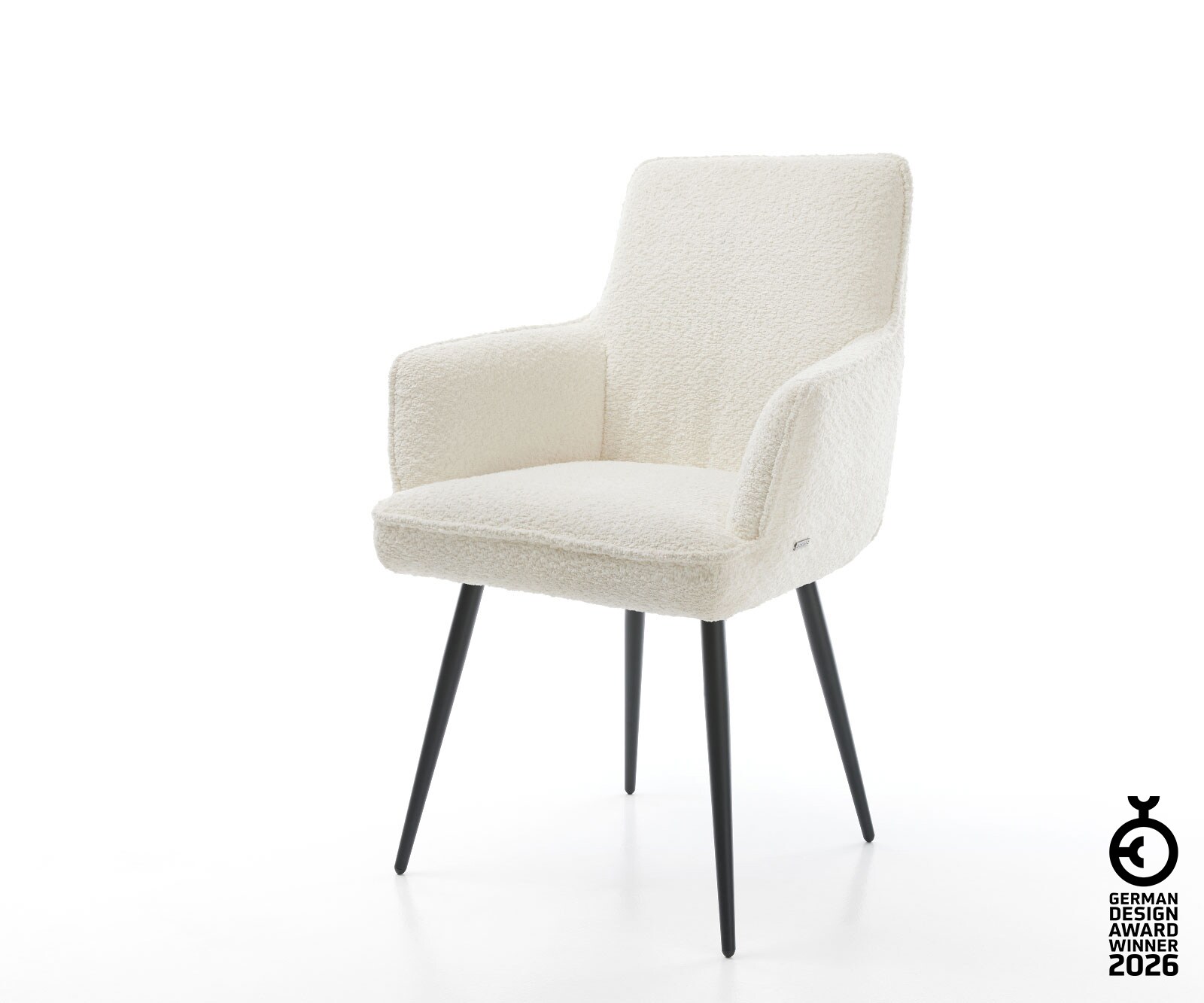 Стол Букле Бяло 4-крака Прави Черни Покет пружина Heira-Flex