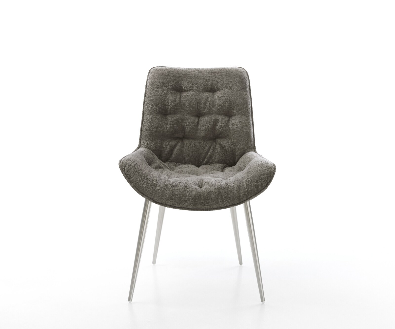 Трапезен стол Taimi-Flex Bouclé Soft Mud 4-футов конусен от неръждаема стомана 2