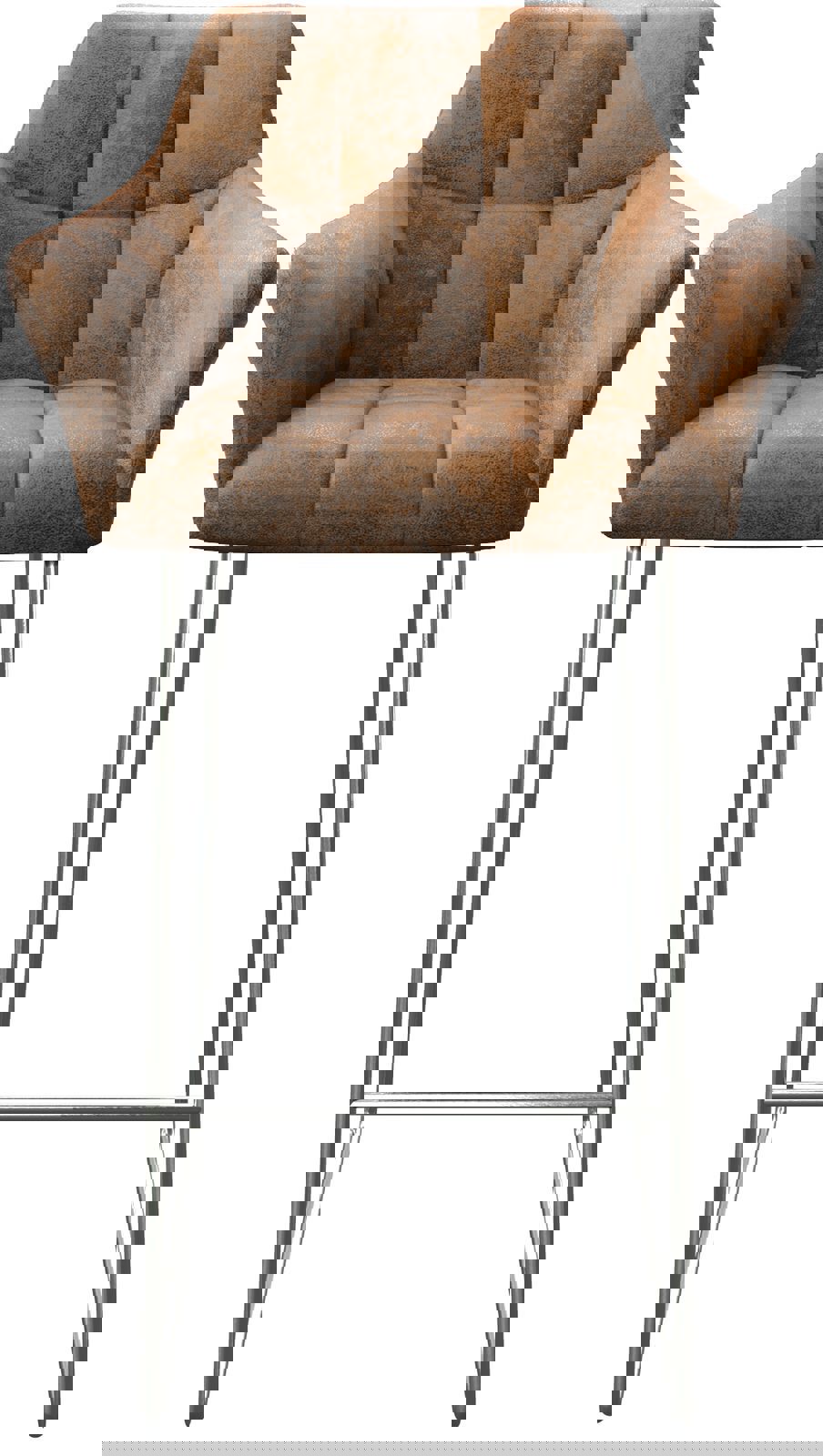 Бар стол Винтидж Кафяв Извити крака Неръждаема стомана Yulo-Flex 4 Бар стол Винтидж Кафяв Извити крака Неръждаема стомана Yulo-Flex 4