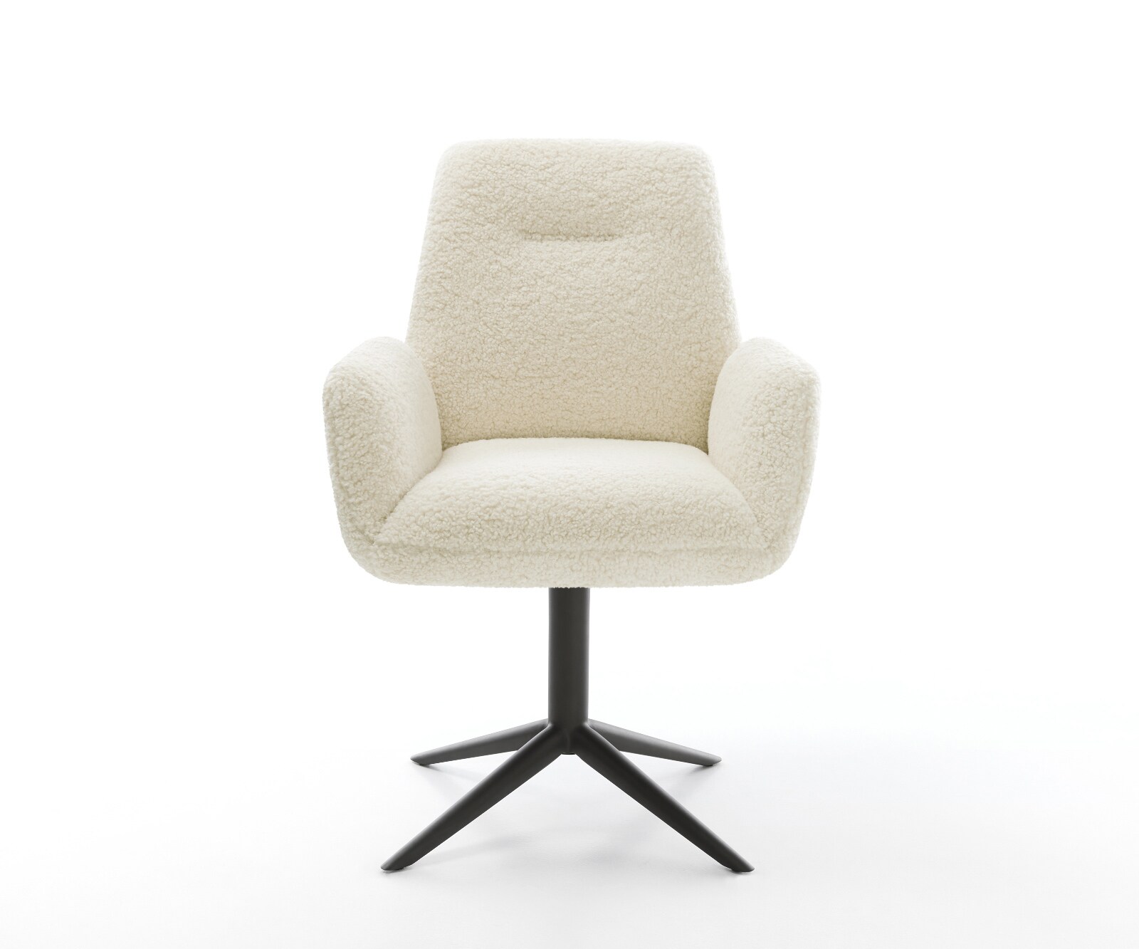 Въртящ се стол Zoa-Flex Teddy тъкан Бежова База черна Въртене на 360° Люлееща се функция Ядро от джобни пружини 1