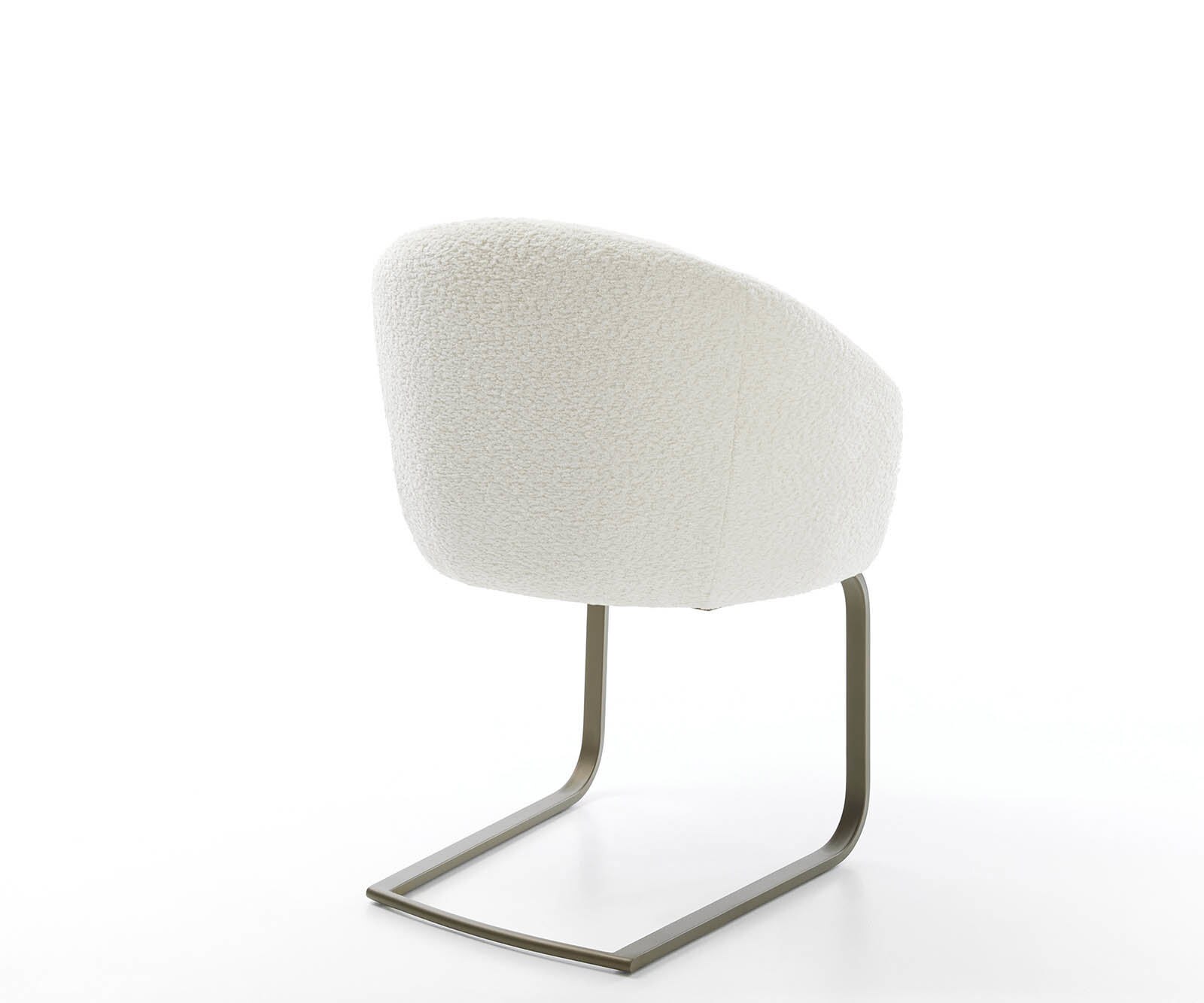 Люлеещ стол с подлакътници Букле Бял Конзолен крак плосък  Титан Покет пружина Caja-Flex 4 Люлеещ стол с подлакътници Букле Бял Конзолен крак плосък  Титан Покет пружина Caja-Flex 4