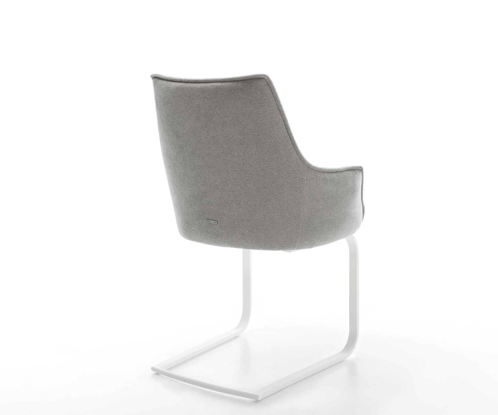 Стол с конзола Alja-Flex с подлакътници Текстурирана тъкан Soft Grey Стол с конзола плосък Бяло ядро с джобни пружини 5