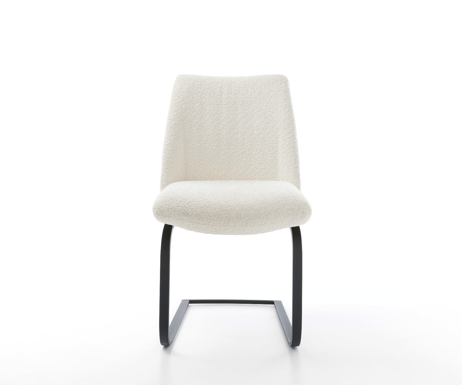 Люлеещ стол Букле Бял Конзолен крак плосък Черен Покет пружина Elso-Flex 2