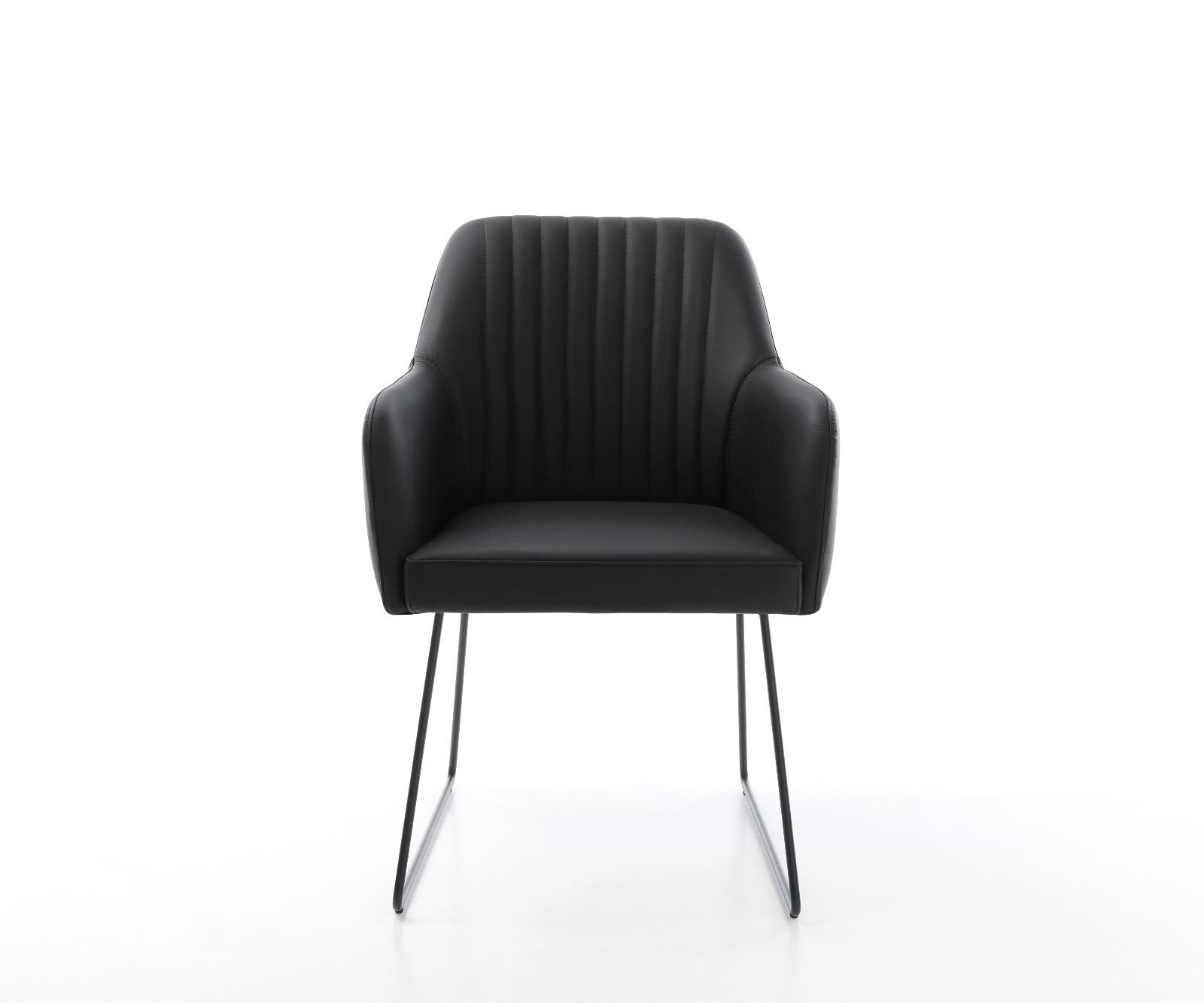 Стол Естествена кожа, черна Извити крака Черни Greg-Flex 1 Стол Естествена кожа, черна Извити крака Черни Greg-Flex 1