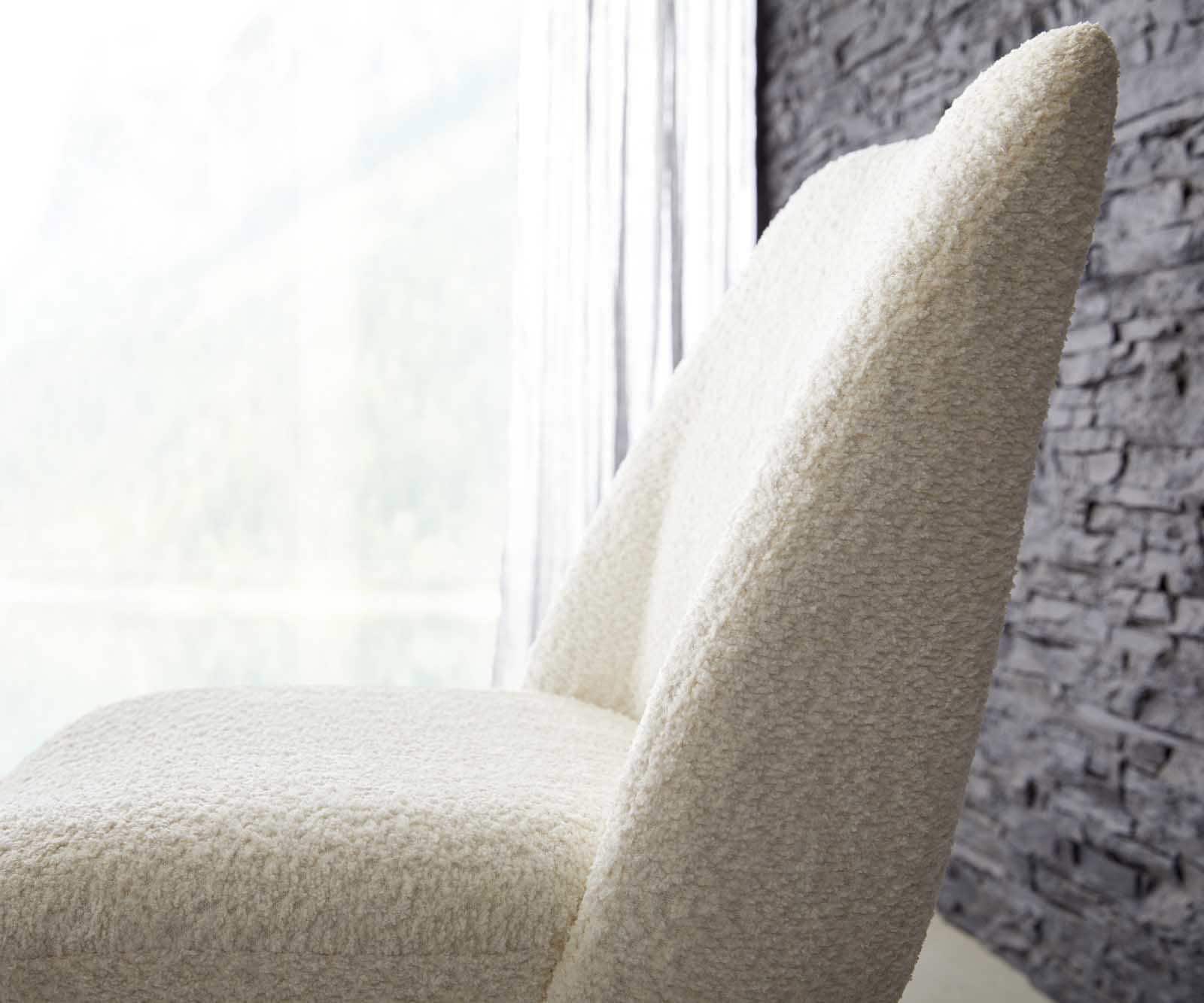 Врътящ се стол Букле Бял Конус крак кръгъл Неръждаема стомана 180° въртящ се Покет пружина Elso-Flex 3 Врътящ се стол Букле Бял Конус крак кръгъл Неръждаема стомана 180° въртящ се Покет пружина Elso-Flex 3