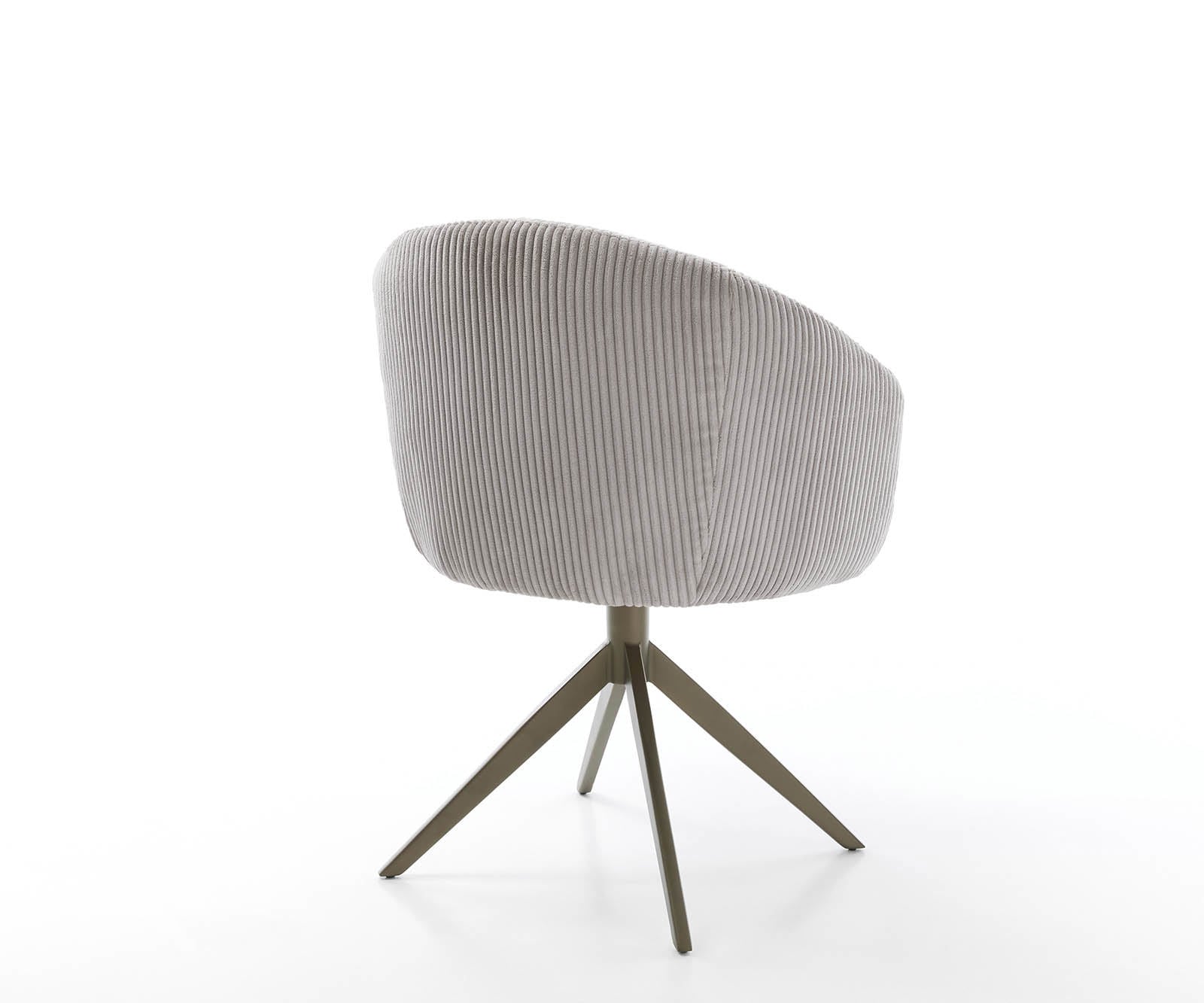 Врътящ се стол с подлакътници Корд СребристСив Конус крак плосък  Titan 360° въртящ се Покет пружина Caja-Flex 4 Врътящ се стол с подлакътници Корд СребристСив Конус крак плосък  Titan 360° въртящ се Покет пружина Caja-Flex 4