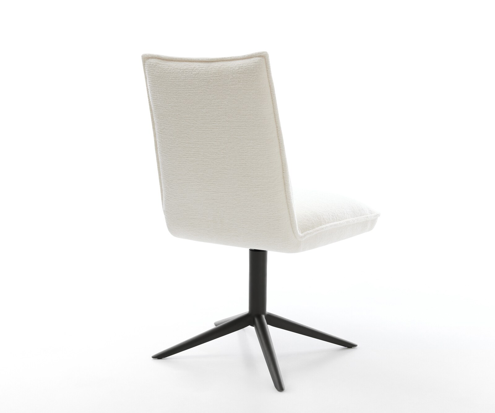 Въртящ се стол Lelio-Flex Bouclé Soft Beige База черна Въртене на 360° Люлееща се функция Ядро от джобни пружини 5