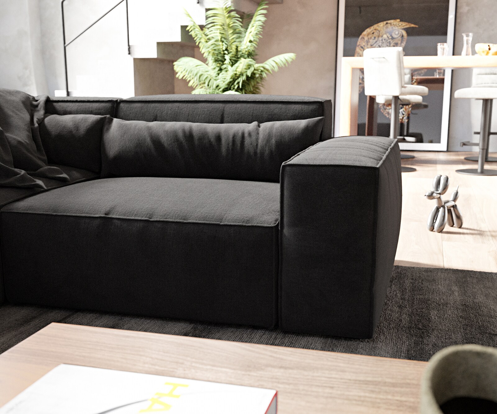  L 330x230 cm Микрофибър Черен Лежанка вариации Sirpio 6