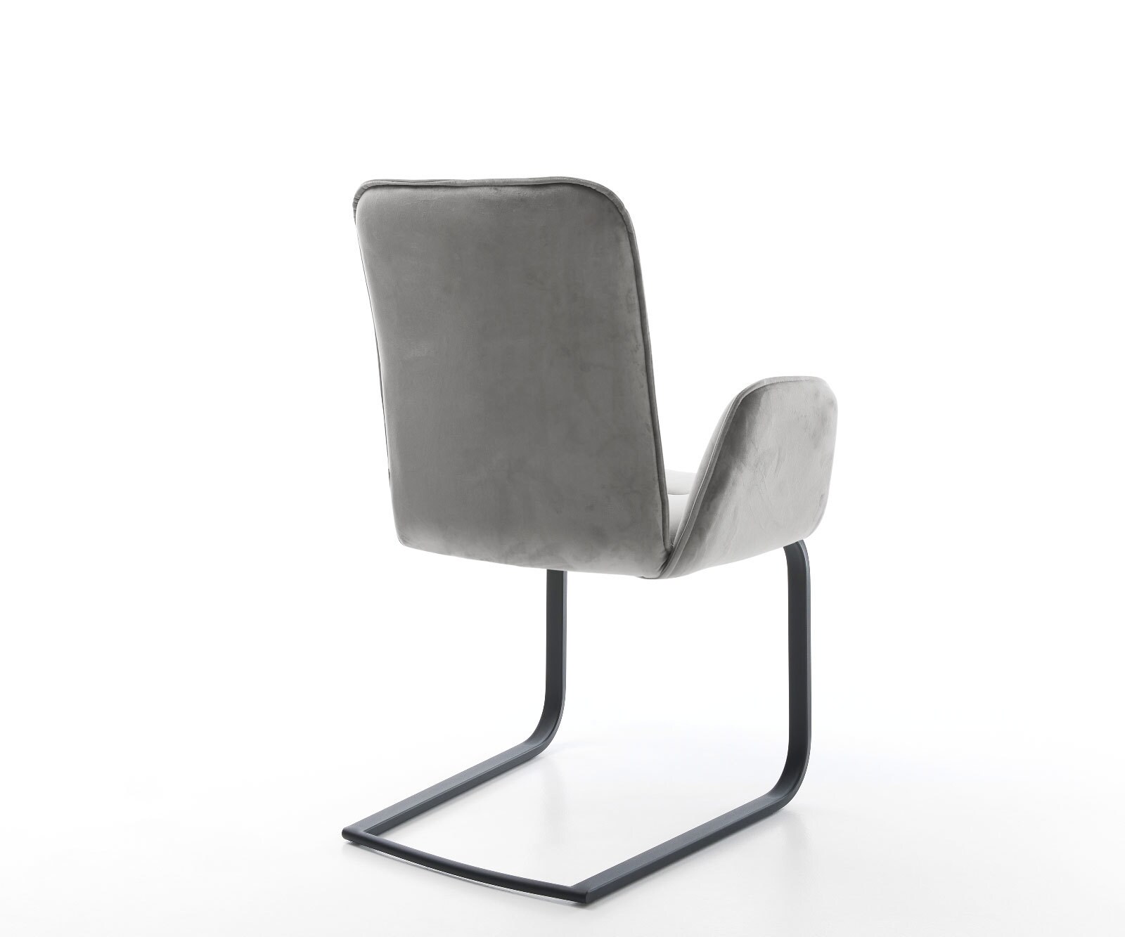 Люлеещ стол Кадифе Сив Конзолен крак плосък Черен Vinja-Flex 5