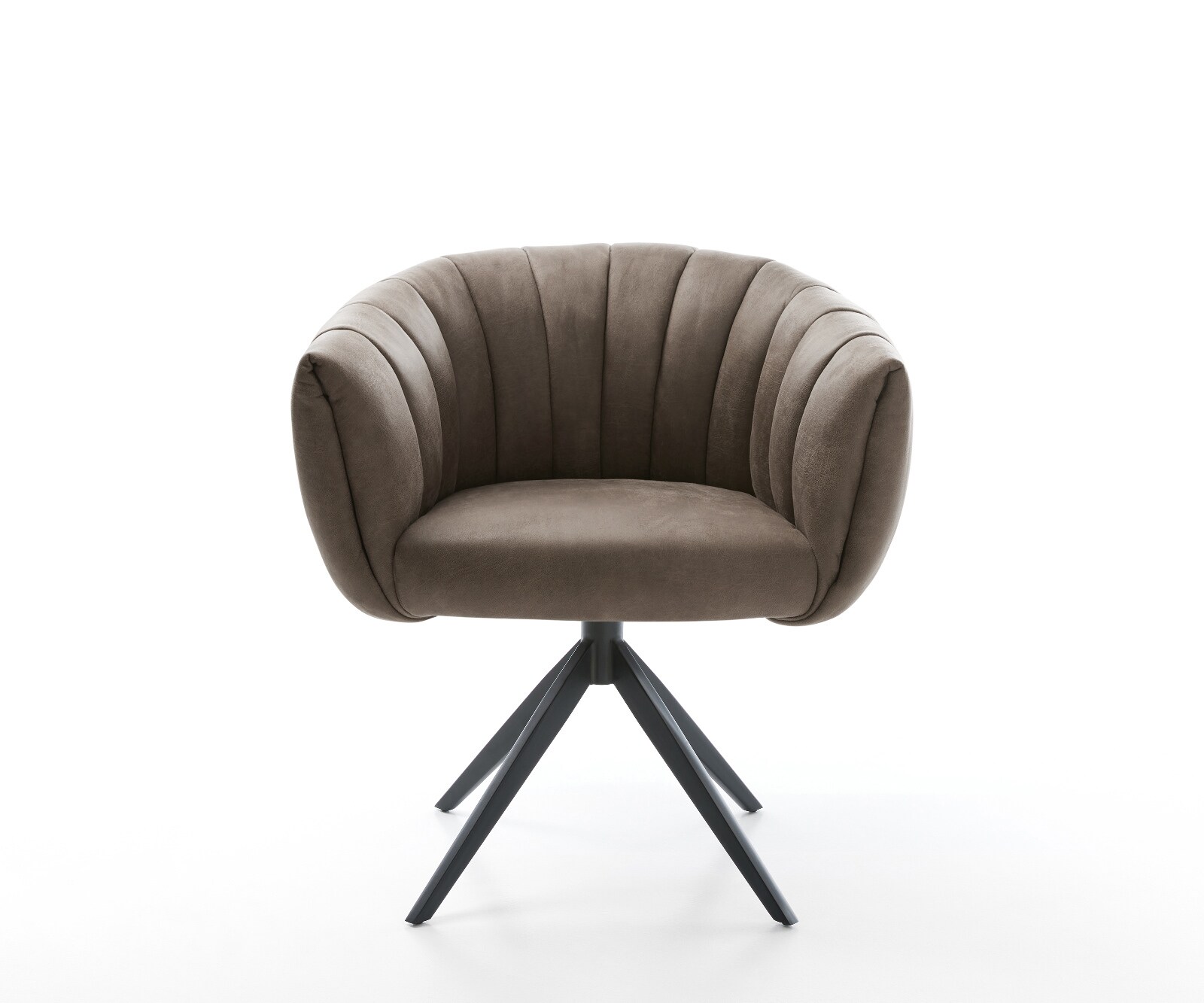 Въртящ се стол Jada-Flex микрофибър сив,Кръстосана рамка широка черна, 360° въртене, Люлееща се функция, Ядро от джобни пружини 1