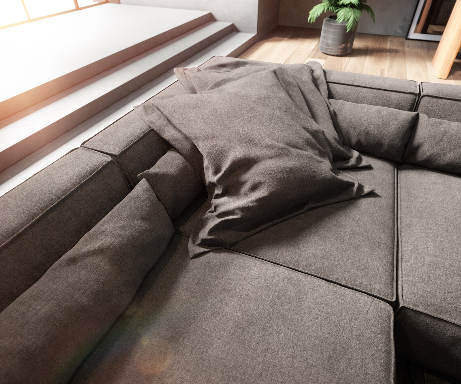  XL 360x260 cm Микрофибър КакиКафяв Лежанка вариации Sirpio 4