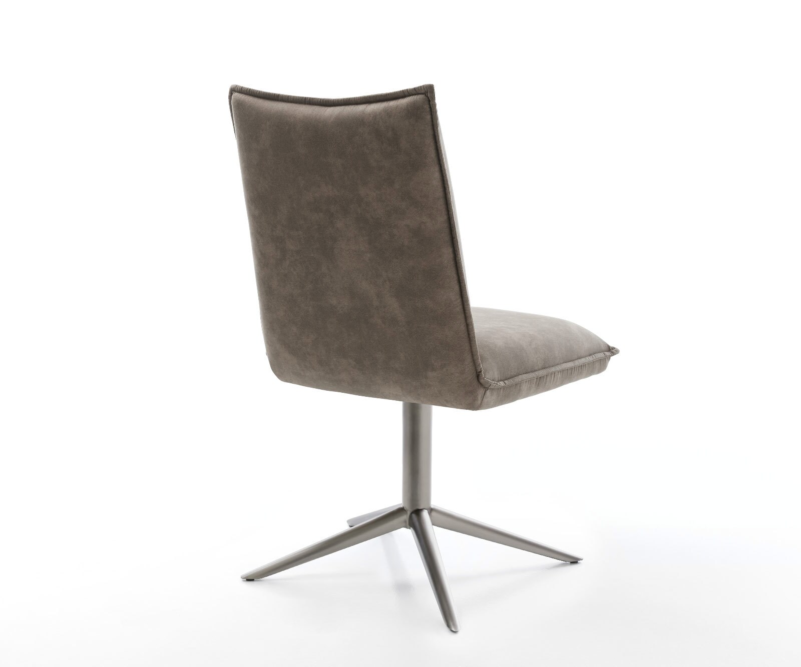 Въртящ се стол Lelio-Flex микрофибър сив цвят винтидж основа графит 360° въртяща се люлееща се функция сърцевина от джобни пружини 5